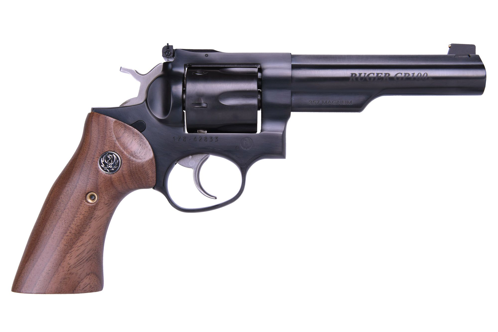 Ruger GP100 Revolver with Smooth Walnut Grips  357 Magnum38 Special