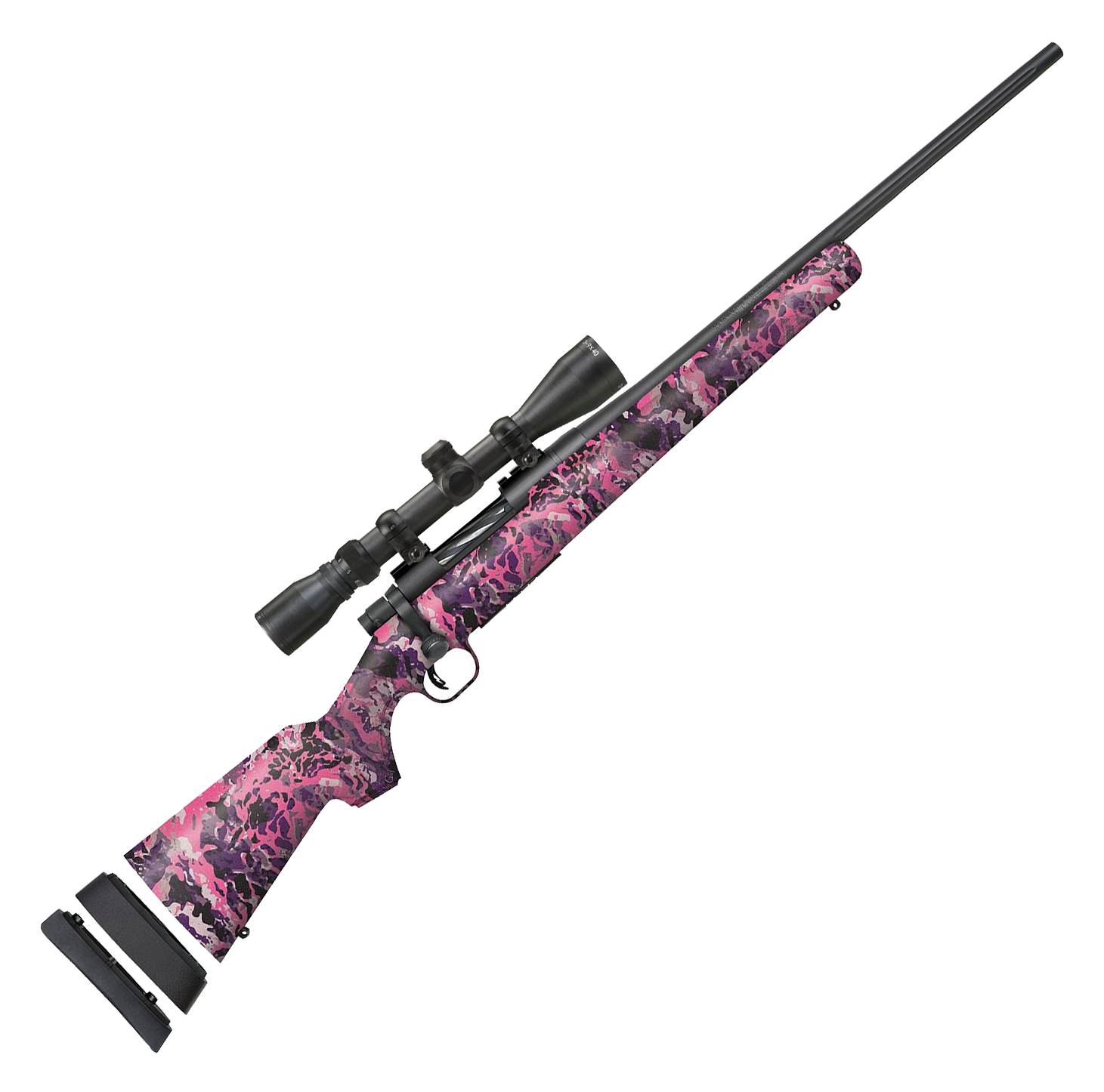 Image of "Mossberg Patriot Super Bantam Bolt-Action Rifle with Scope - .243 Winchester - 20"" - Muddy Girl Wild"