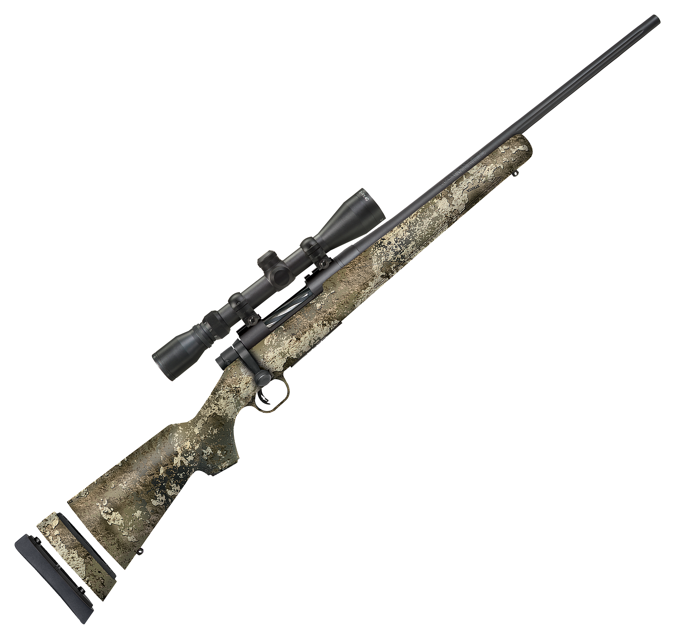 Mossberg Patriot Super Bantam Bolt-Action Rifle with Scope - .243 Winchester - 20" - TrueTimber Strata