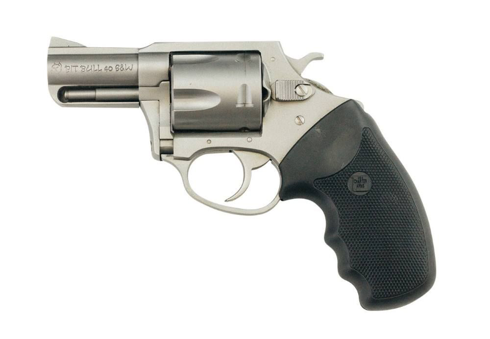 Image of Charter Arms Pitbull DA/SA Revolver - .40 Smith & Wesson - Stainless Steel/Black