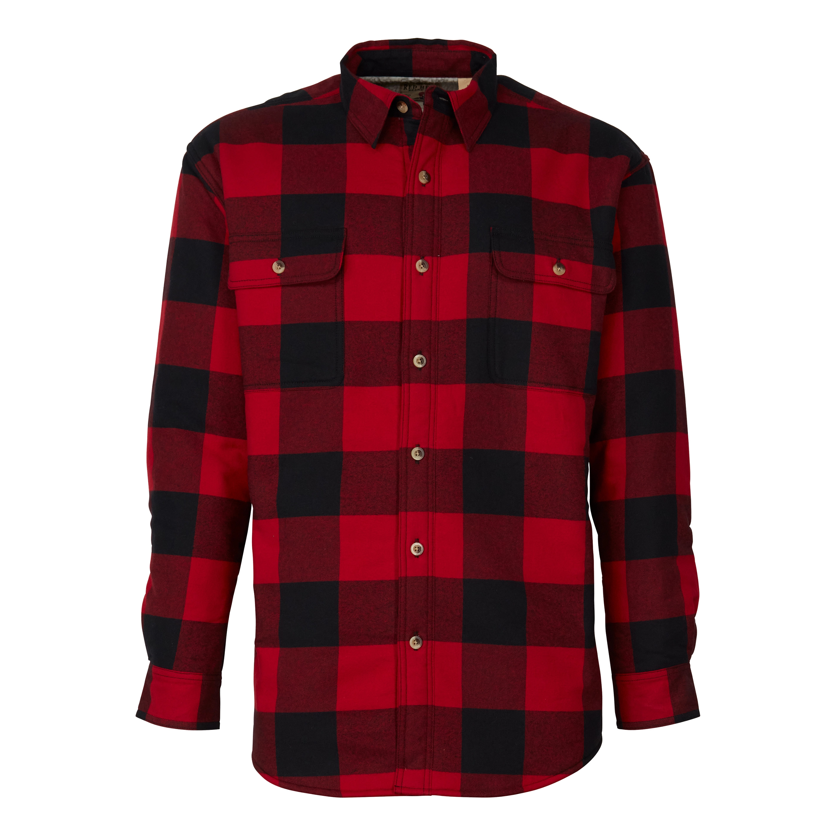 REDHEAD Sherpa-Lined Plaid Long-Sleeve Shirt
