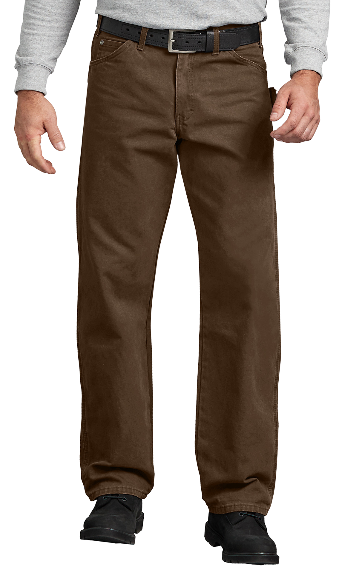 Dickies Relaxed-Fit Straight-Leg Carpenter Sanded-Duck Jeans for Men - Rinsed Timber -36x30