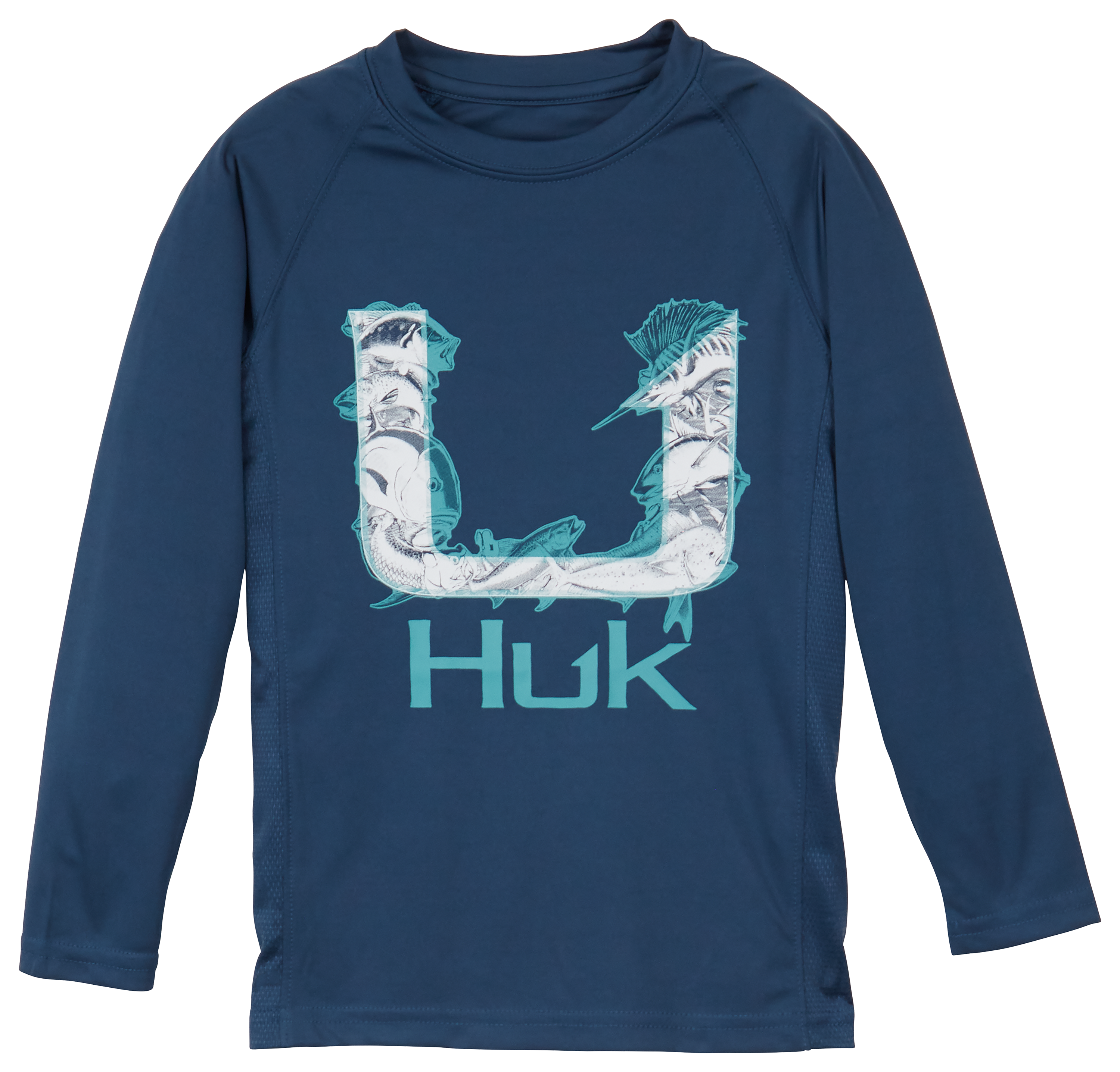 Huk Boys' Fish Story Pursuit Shirt Size XL - Sargasso Sea | Eagle Eye Outfitters