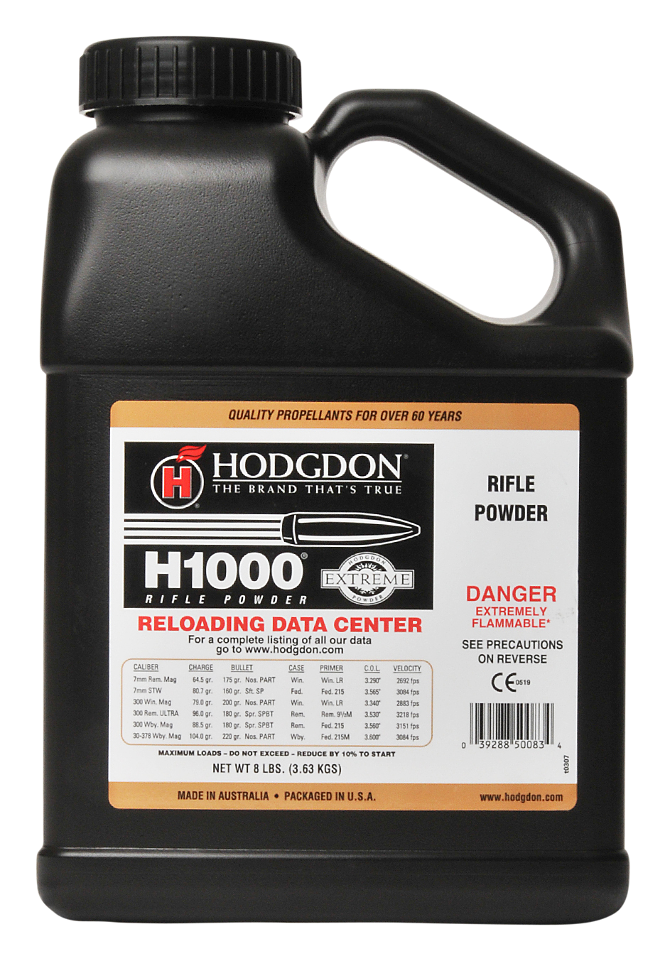 Image of Hodgdon H1000 Rifle Powder - 8 lbs.