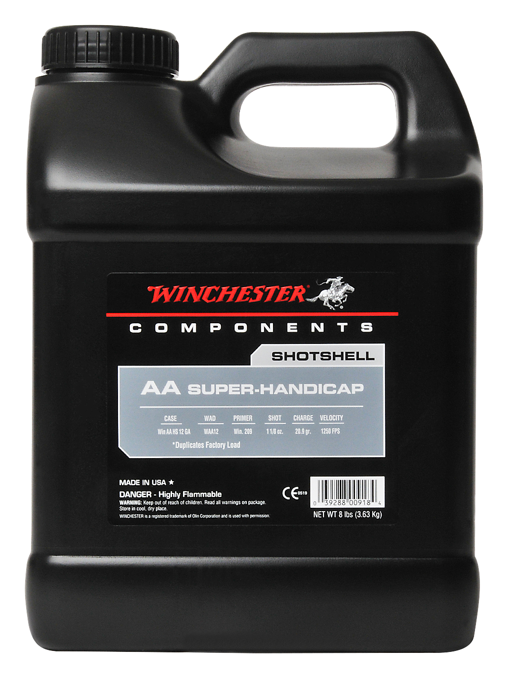 Image of Winchester Super Handicap Ball Powder Smokeless Propellent - 8 lbs.
