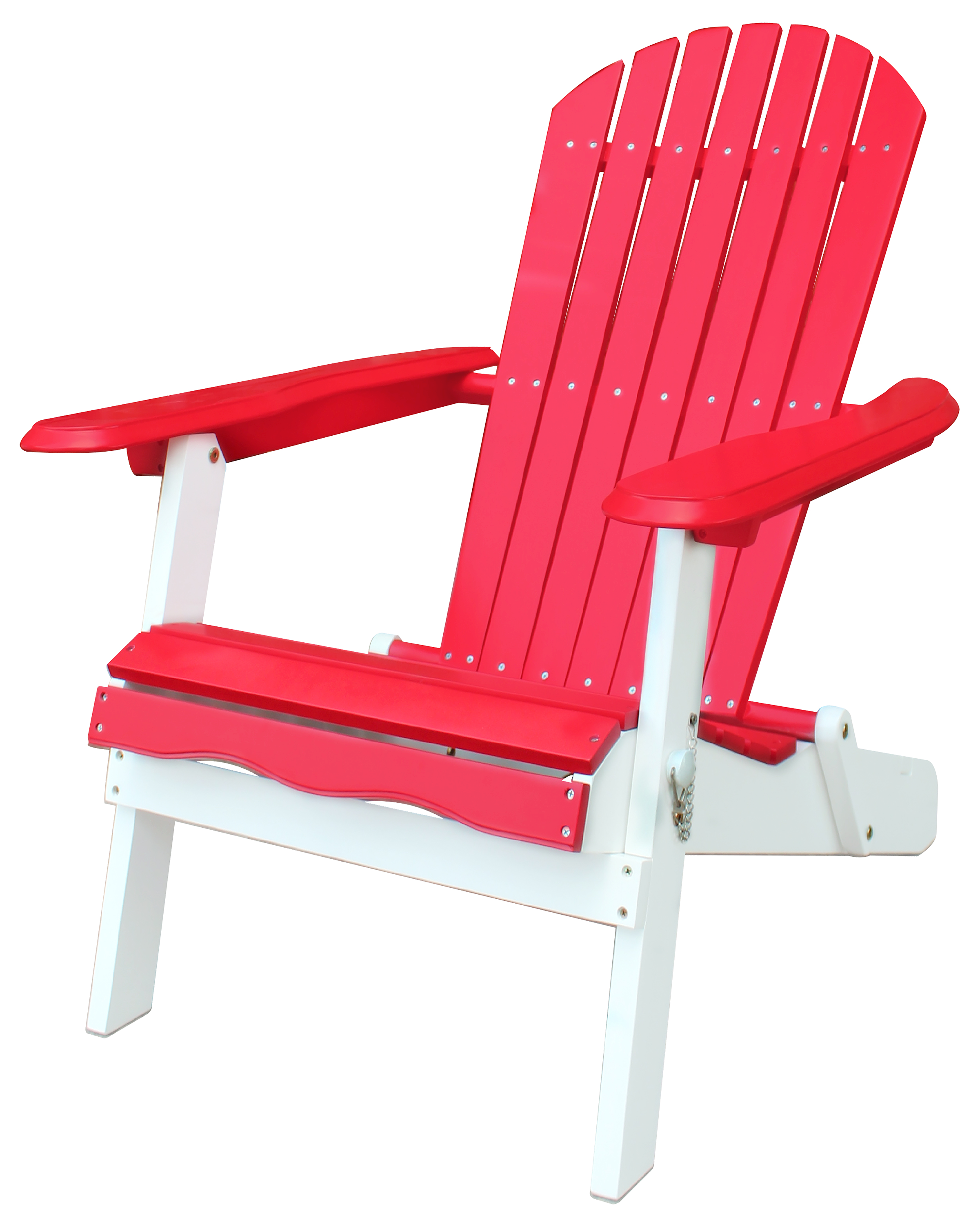 Image of Leigh Country Folding Adirondack Chair - Red/White