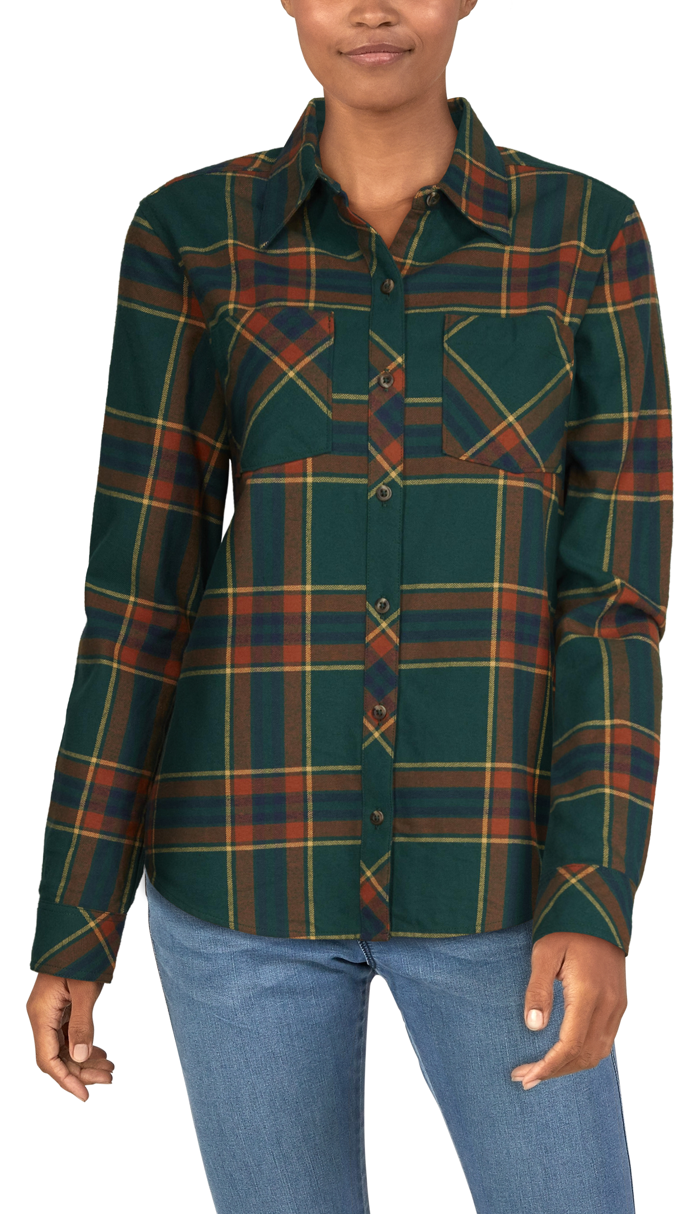 NATURAL REFLECTIONS Flannel Long-Sleeve Shirt for Ladies
