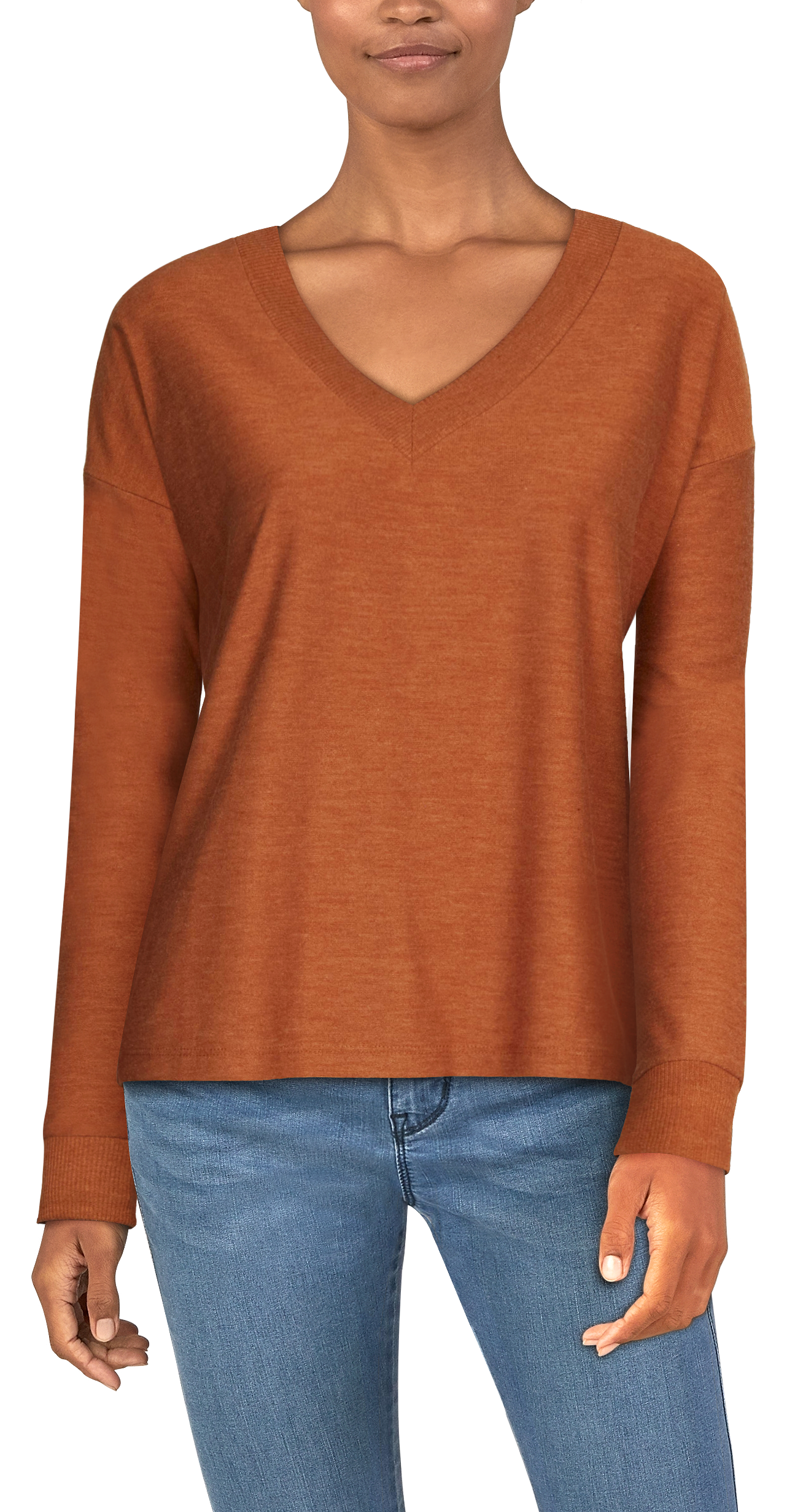 NATURAL REFLECTIONS Aurora Drop Shoulder Long-Sleeve Pullover for Ladies