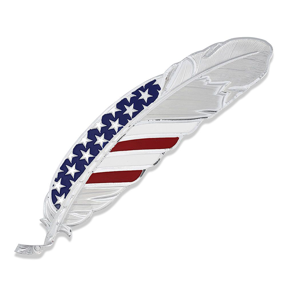 Montana Silversmiths Stars and Stripes USA Flag Hat Feather
