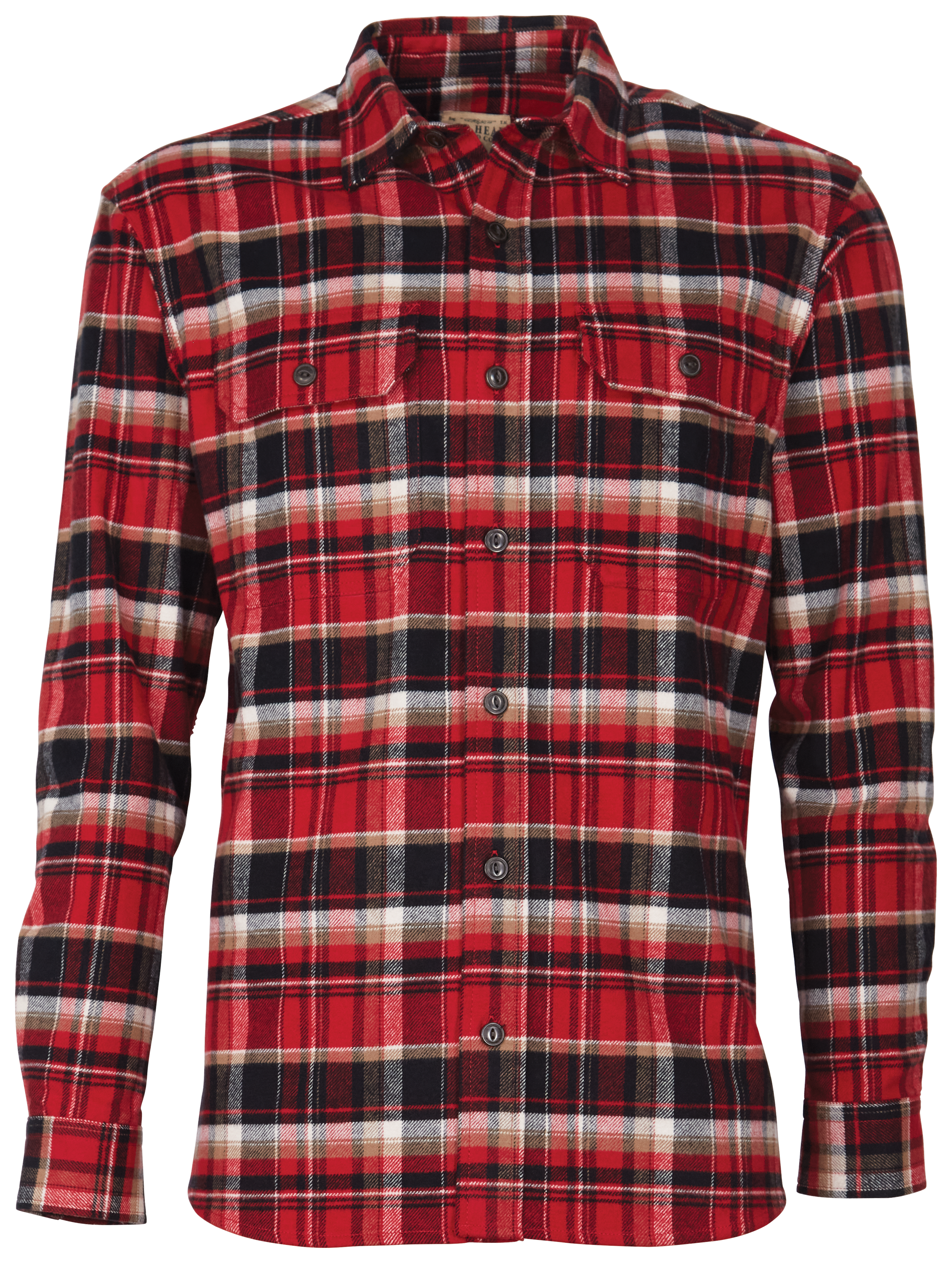 Redhead Brawny Flannel Long-Sleeve Shirt for Men - Oatmeal Brown - 3XL