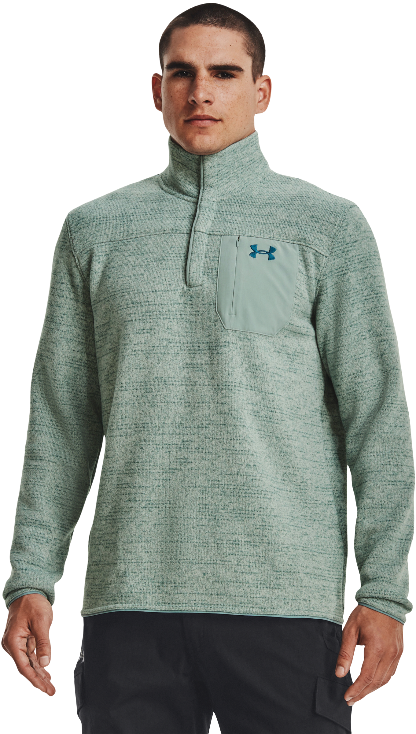 Under Armour Specialist Henley 2.0 Long-Sleeve Pullover for Men - Fresco Green/Opal Green - 2XL product image