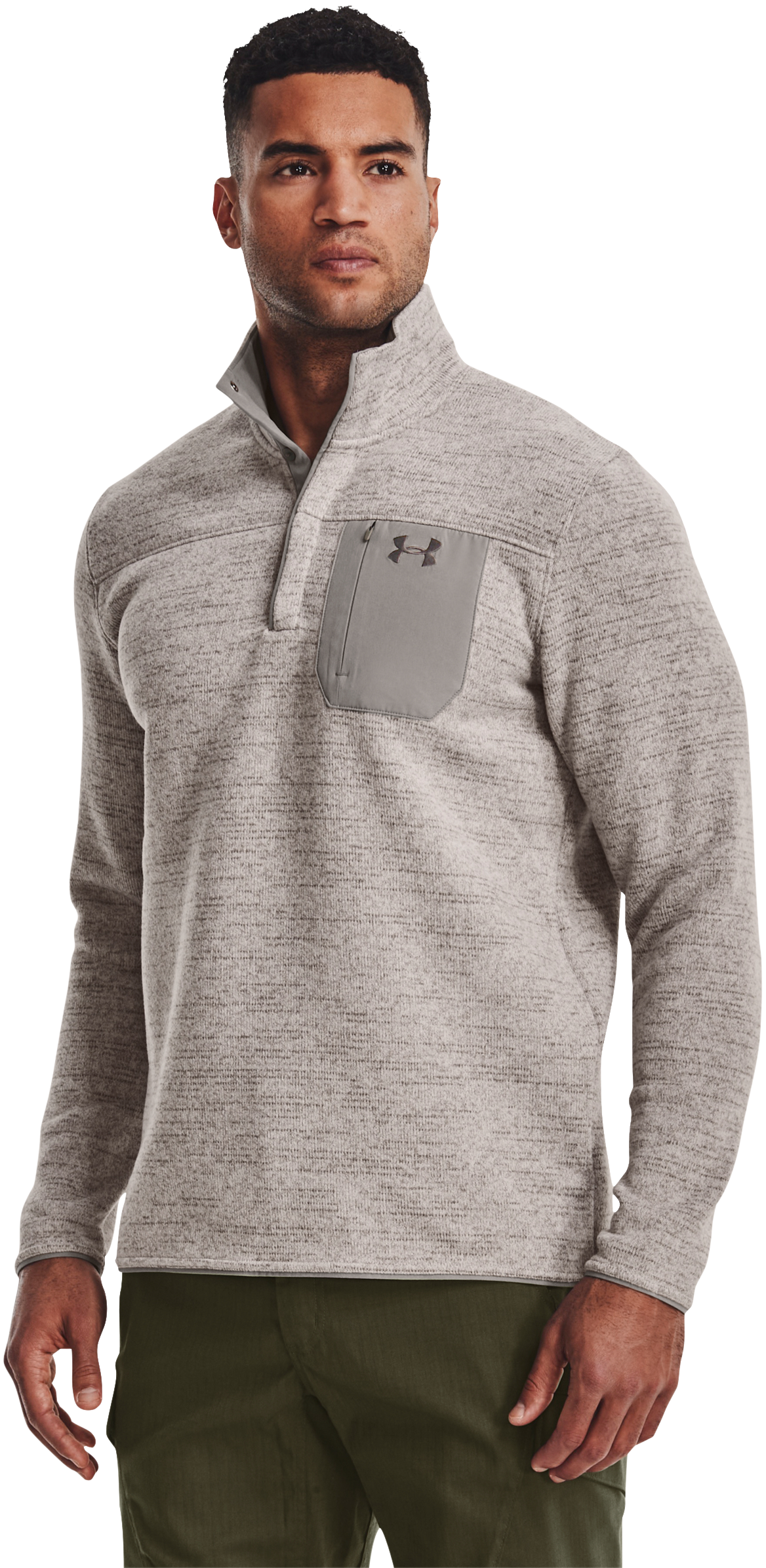 Under Armour Specialist Henley 2.0 Long-Sleeve Pullover for Men - Pewter/Ghost Gray - L product image