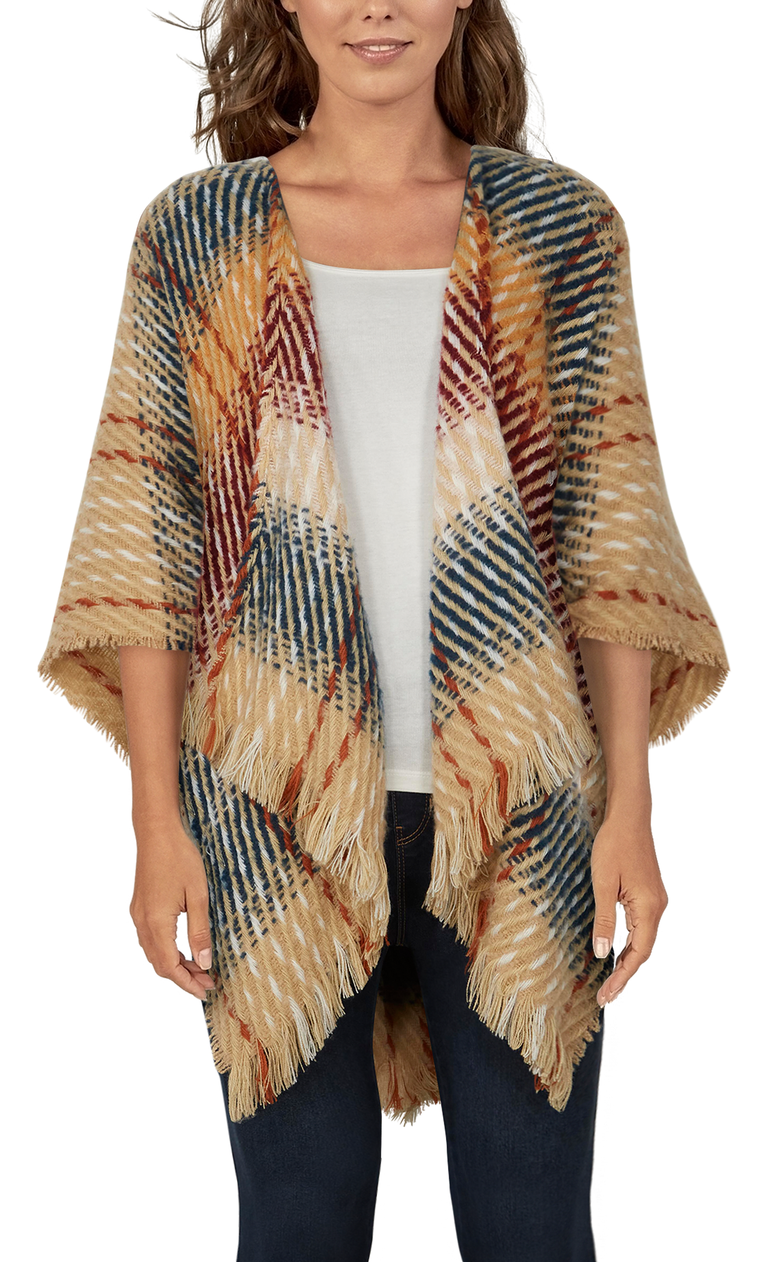 Quagga Spice Stitched Ruana for Ladies product image