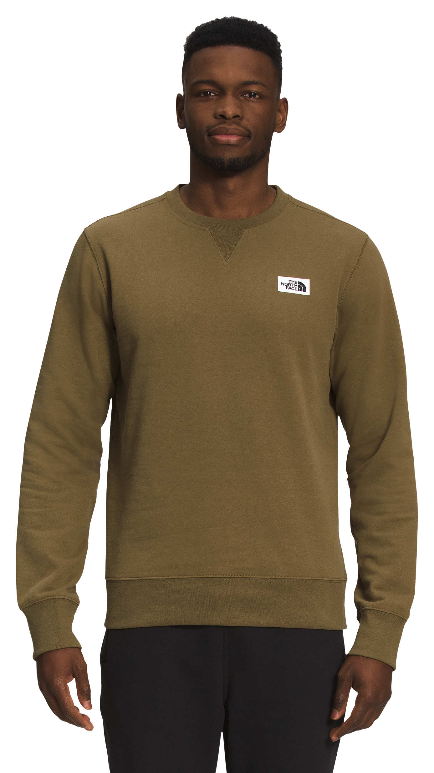 The North Face Heritage Patch Long-Sleeve Crew for Men - Military Olive - S