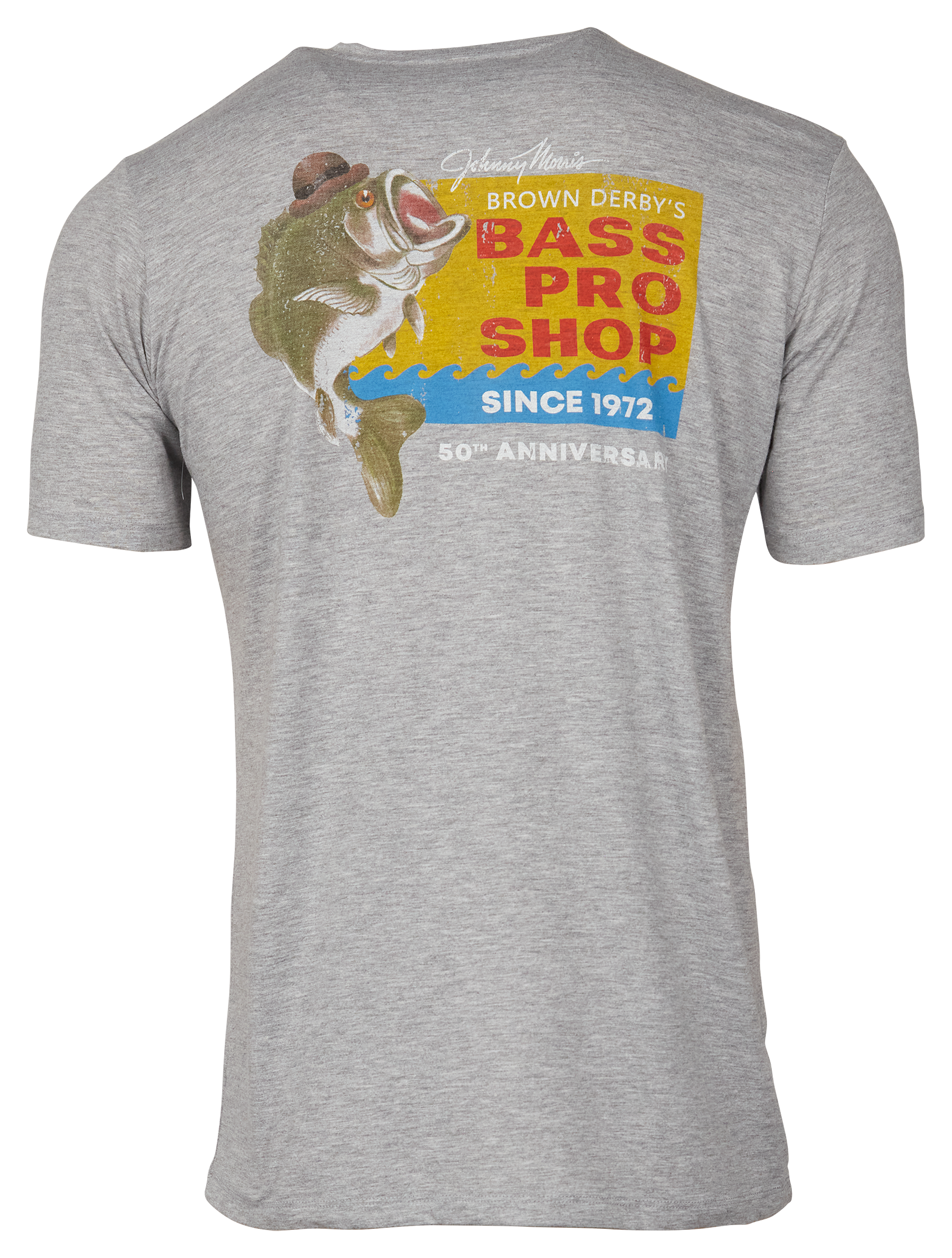 Bass Pro Shops 50th Anniversary Brown Derby Sign Short-Sleeve T-Shirt for  Men