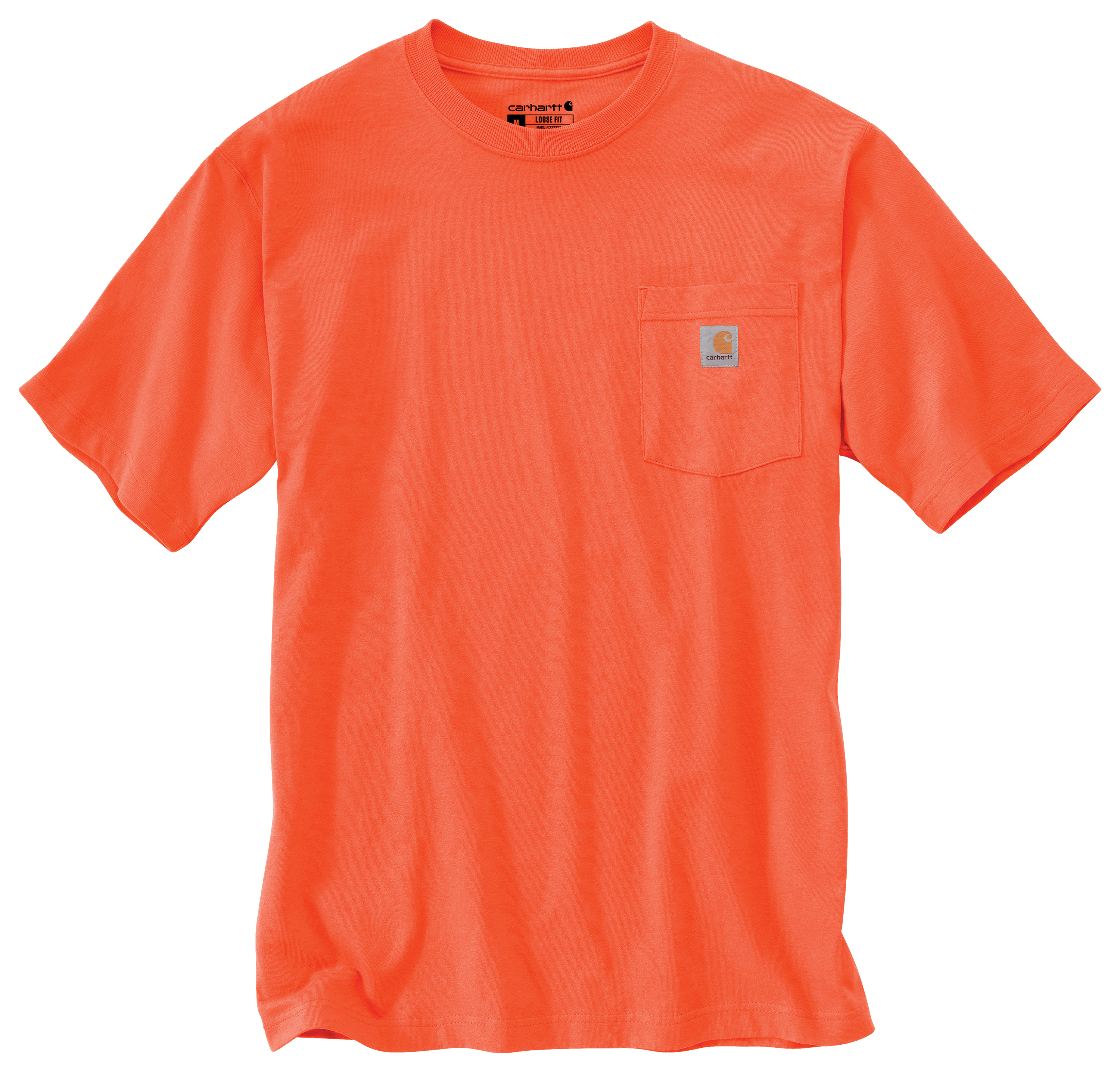 Image of Carhartt Loose Fit Heavyweight Short-Sleeve Pocket T-Shirt - Brite Orange
