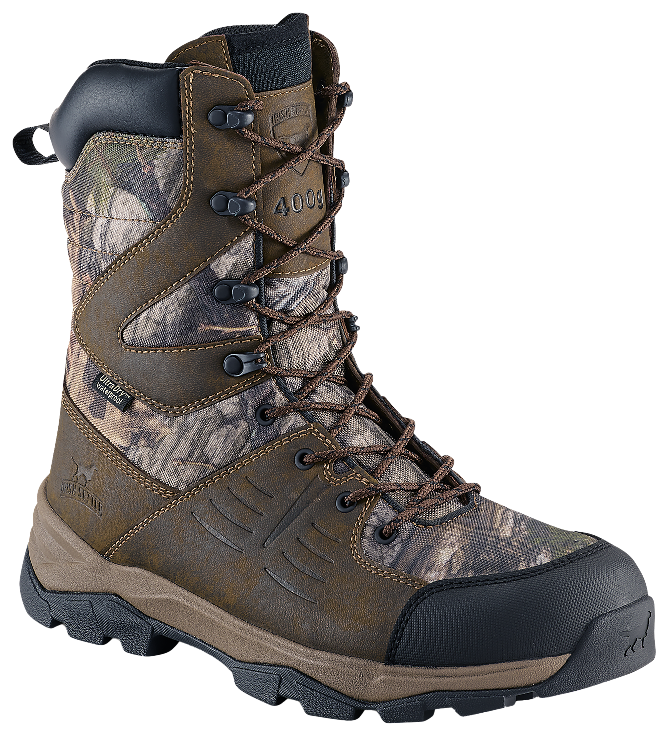 Image of Irish Setter Terrain 400 Insulated Waterproof Hunting Boots for Men - Mossy Oak Country DNA - 8M