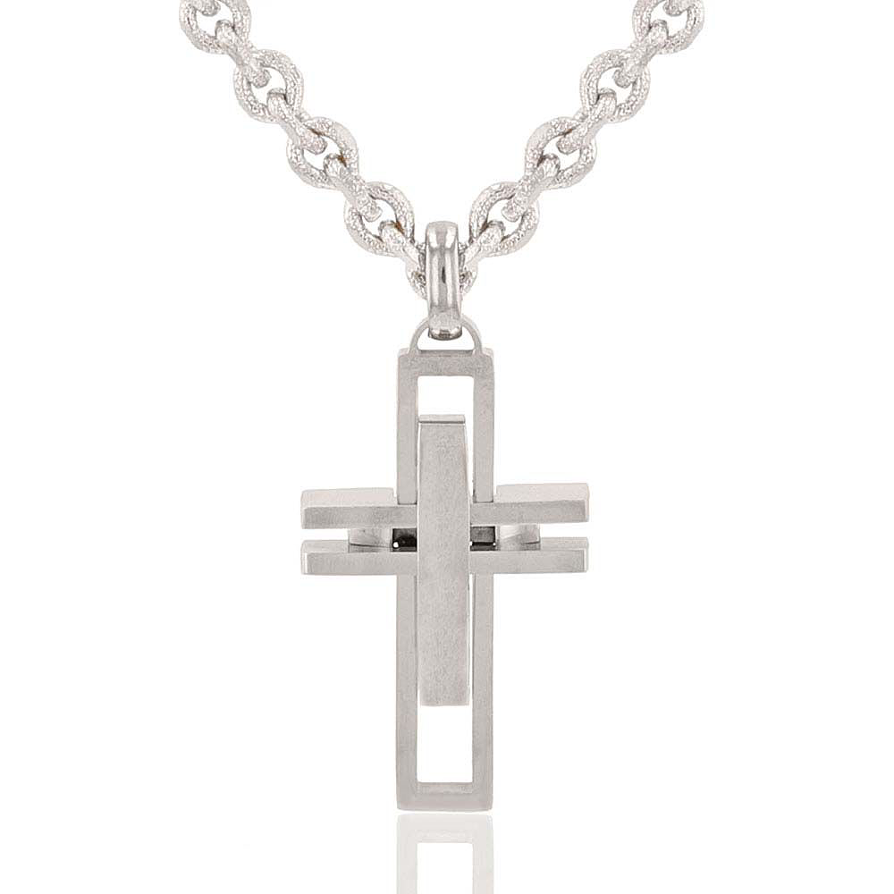 Image of Montana Silversmiths Modern Art Cross Necklace