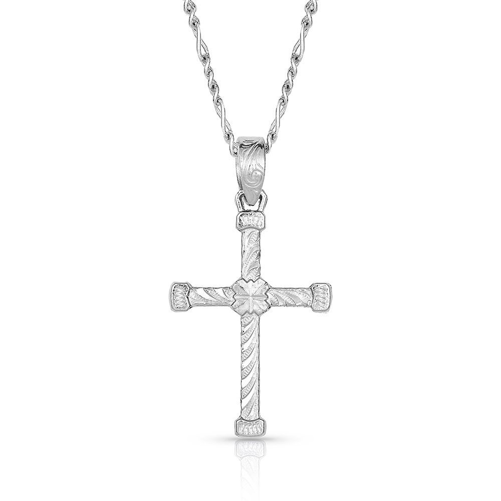 Image of Montana Silversmiths Binding in Faith Cross Necklace