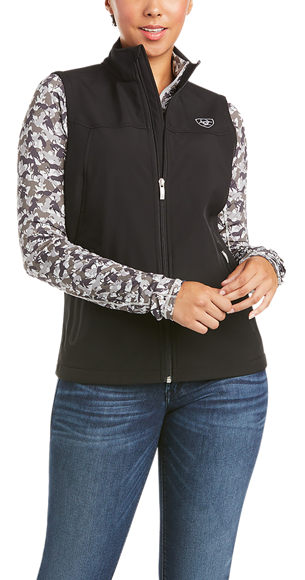 101169726-3378226 Ariat New Team Softshell Vest for Ladies - Black - sku 101169726-3378226