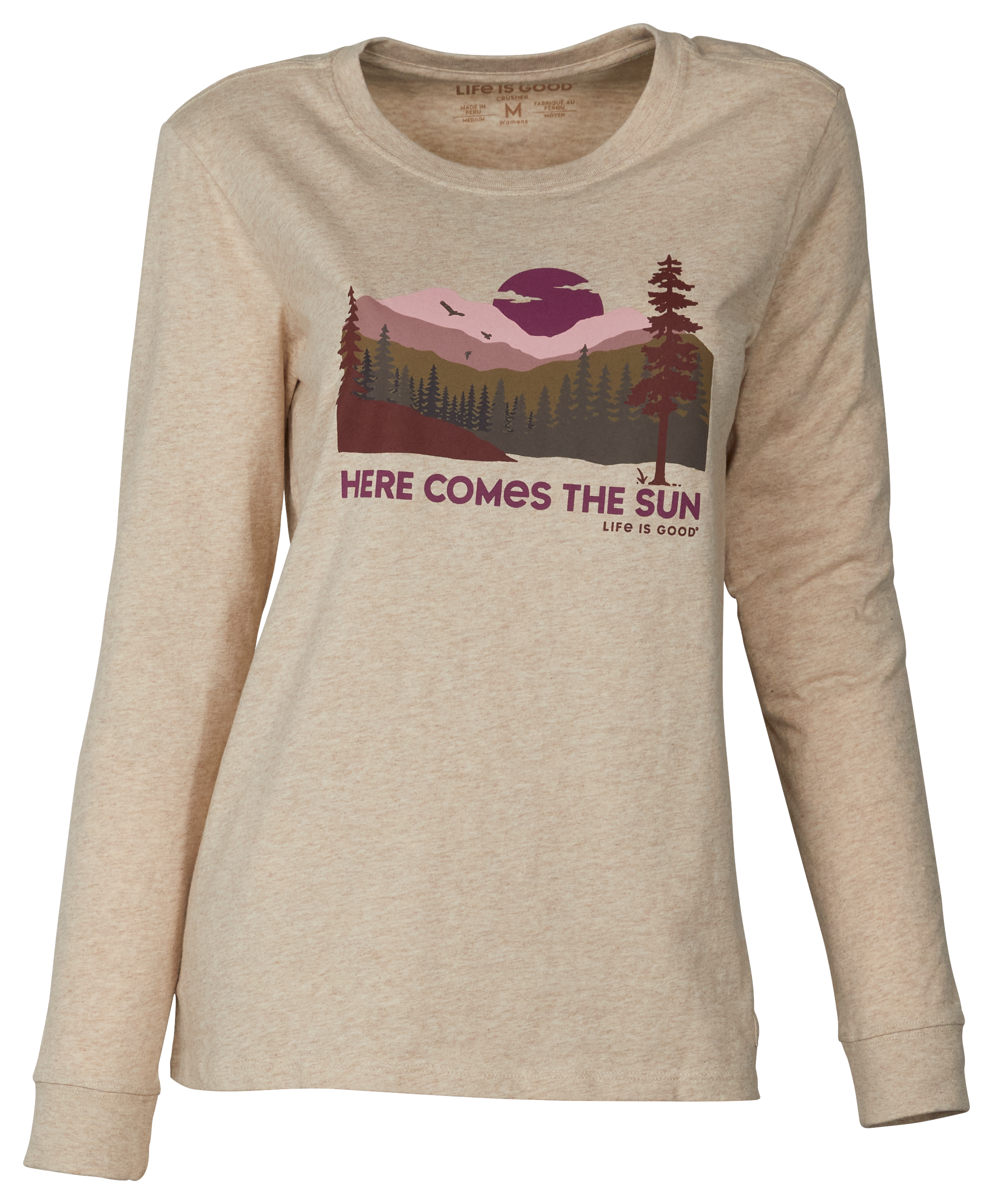Life is Good Here Comes The Sun Long-Sleeve T-Shirt for Ladies