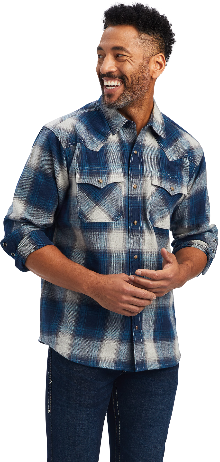 Ariat Halston Retro Flannel Long-Sleeve Shirt for Men