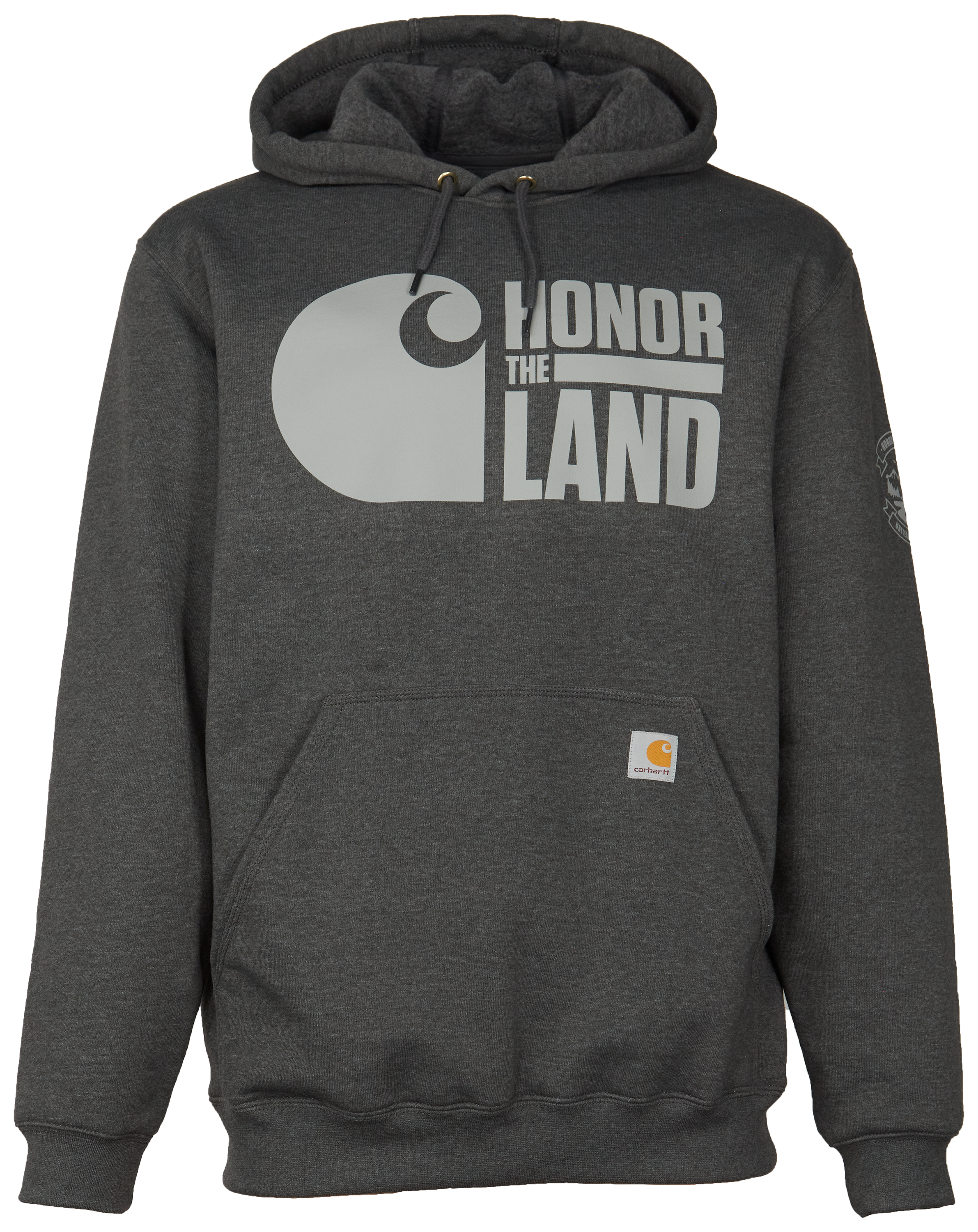 Carhartt Honor The Land Long-Sleeve Hoodie for Men - Carbon Heather - XL