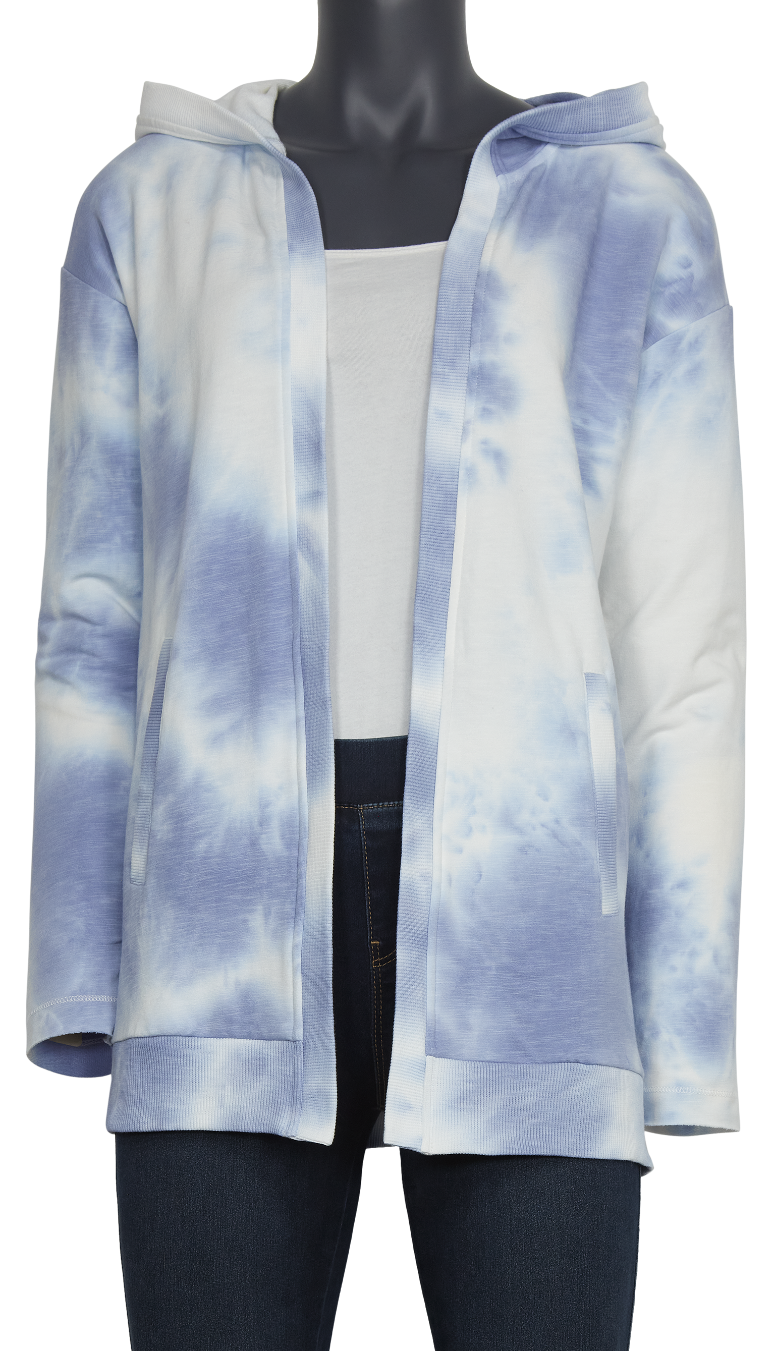 Natural Reflections Tie-Dye Long-Sleeve Cardigan for Ladies - Purple Impression - M product image