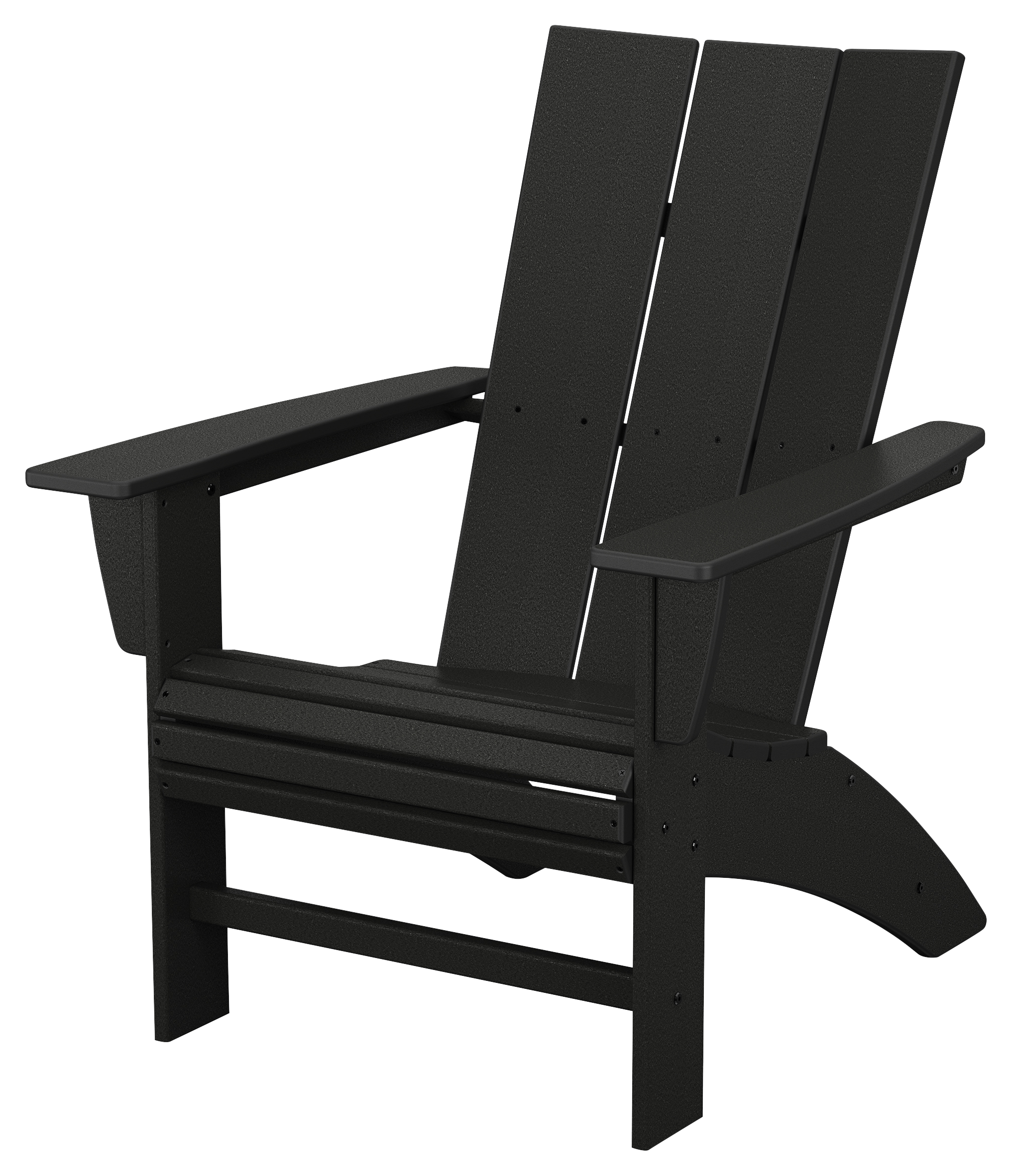 POLYWOOD Modern Curveback Adirondack Chair - Black