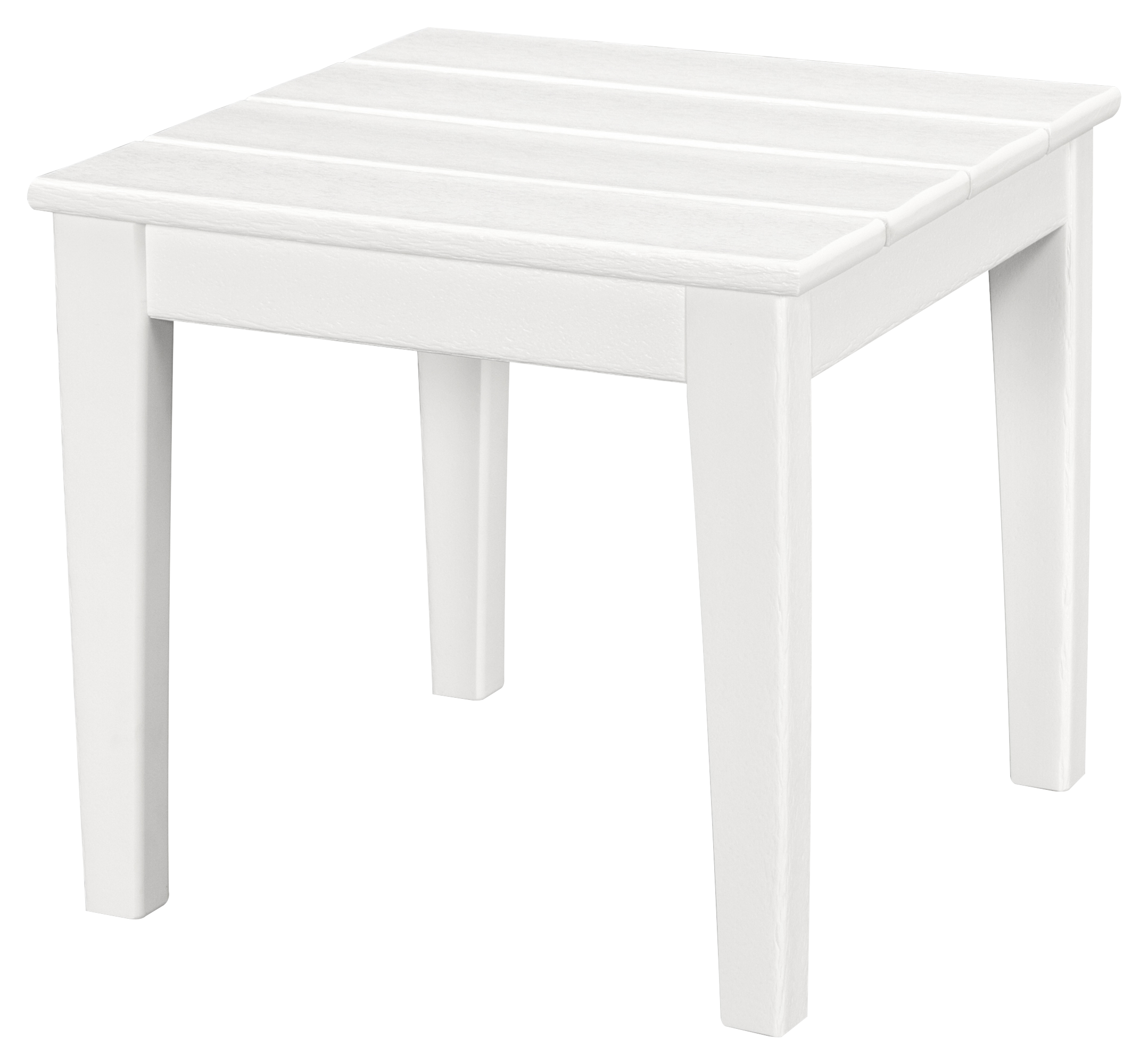 POLYWOOD Newport End Table - White - 18'L x 18'W x 17'H