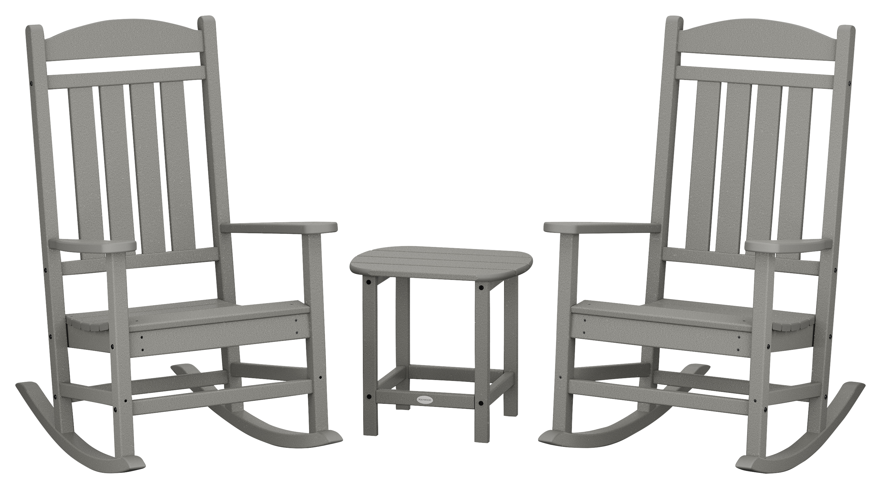 POLYWOOD Presidential Rocker 3-Piece Set with South Beach 18"" Side Table