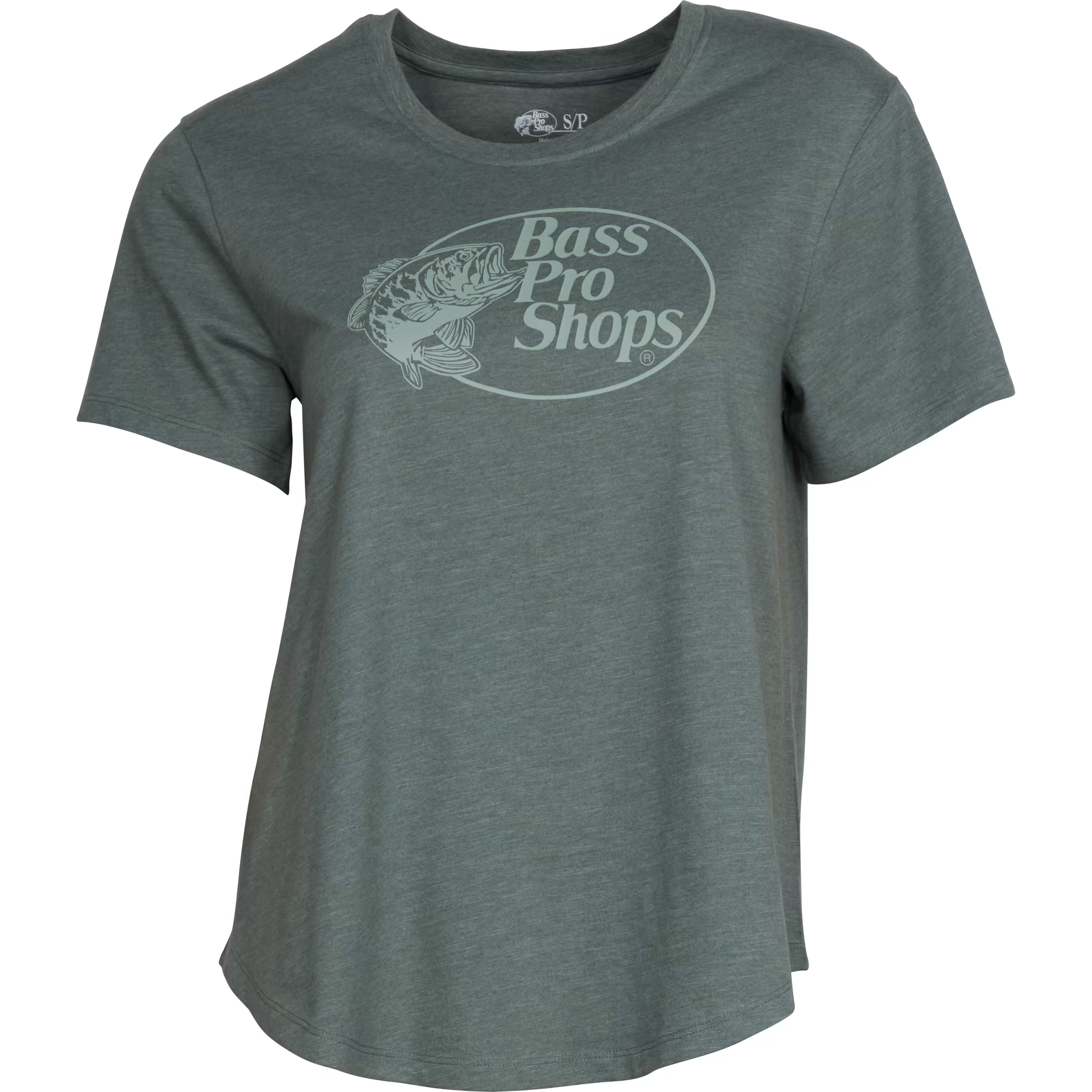 BASS PRO SHOPS Original Logo Drop Hem Short-Sleeve T-Shirt for Ladies