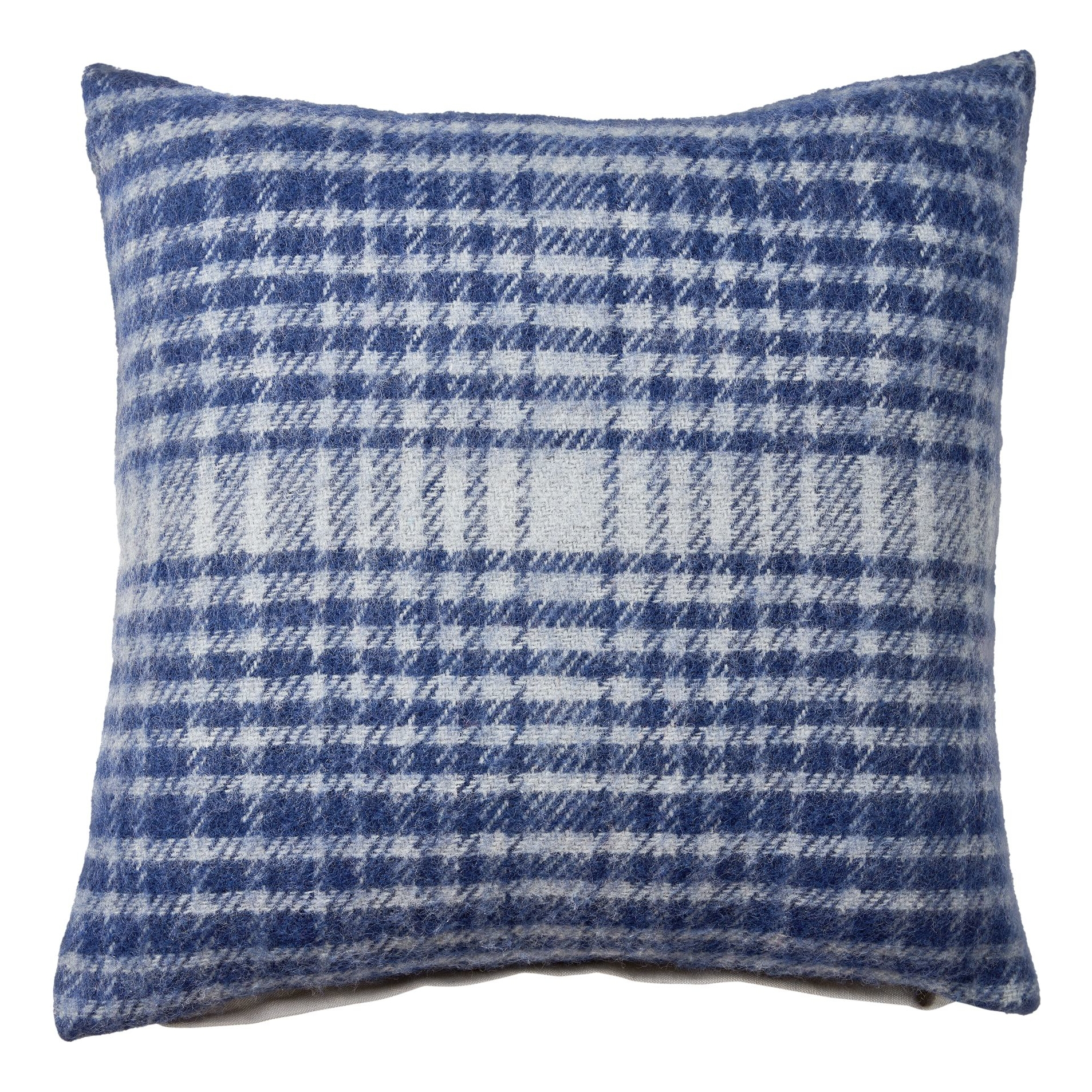 WHITE RIVER HOME Plaid Wool Pillow