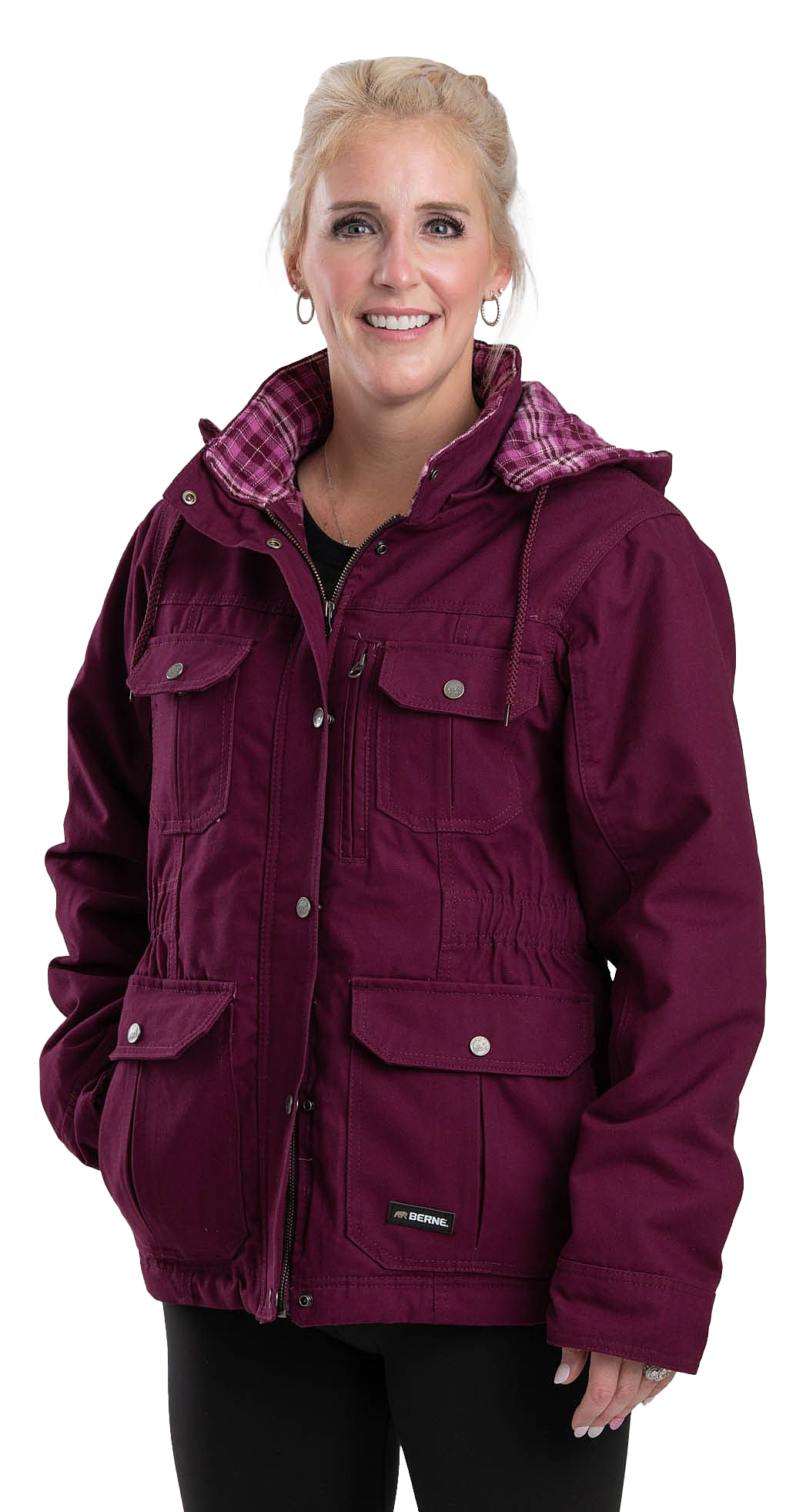 Berne Softstone Duck Barn Coat for Ladies - Plum
