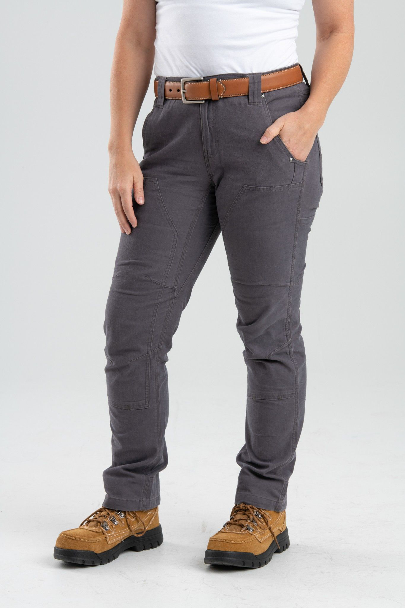 Berne Flex Softstone Duck Pants for Ladies - Titanium - 16 - Tall