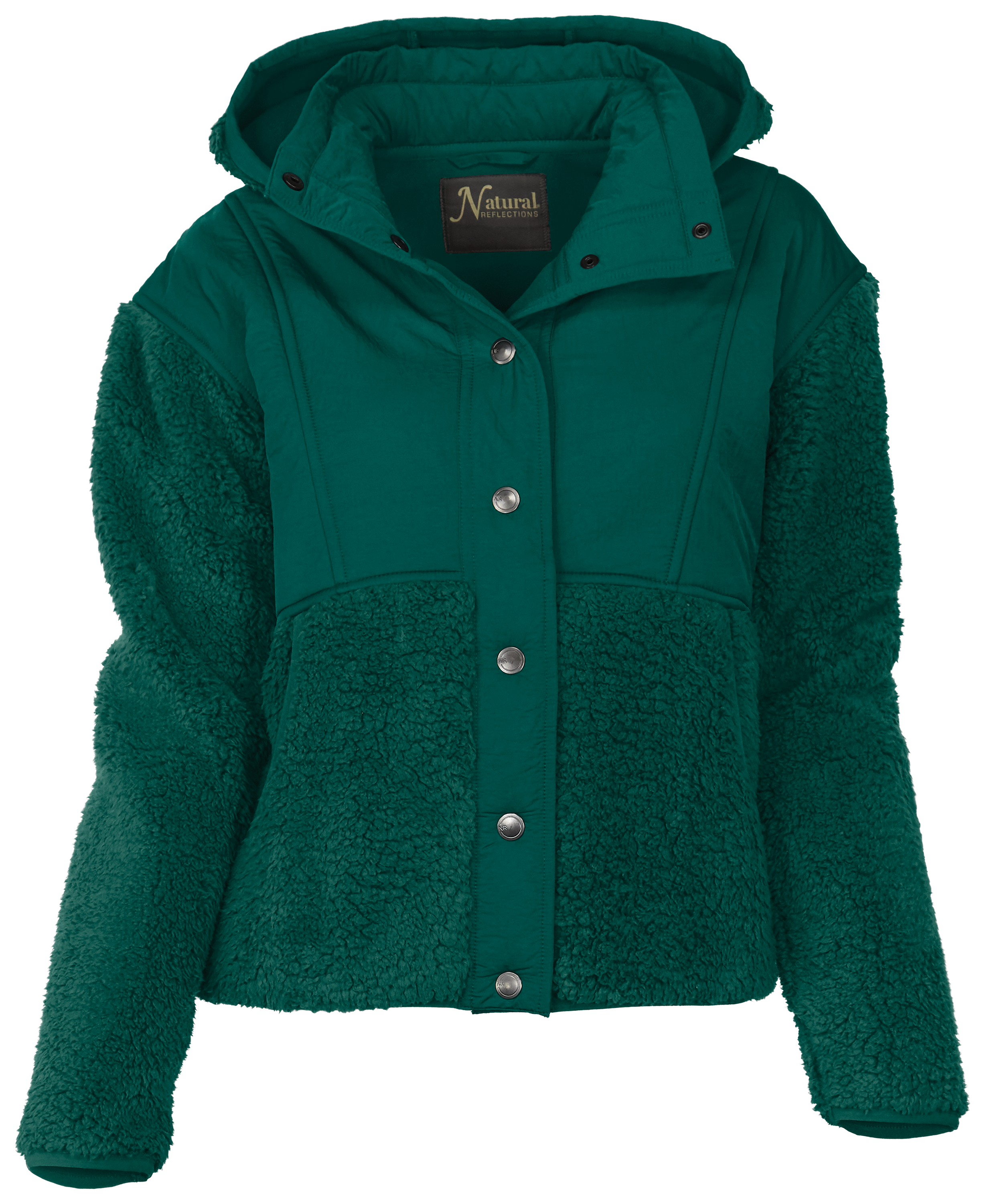 NATURAL REFLECTIONS Drop-Shoulder Sherpa Jacket