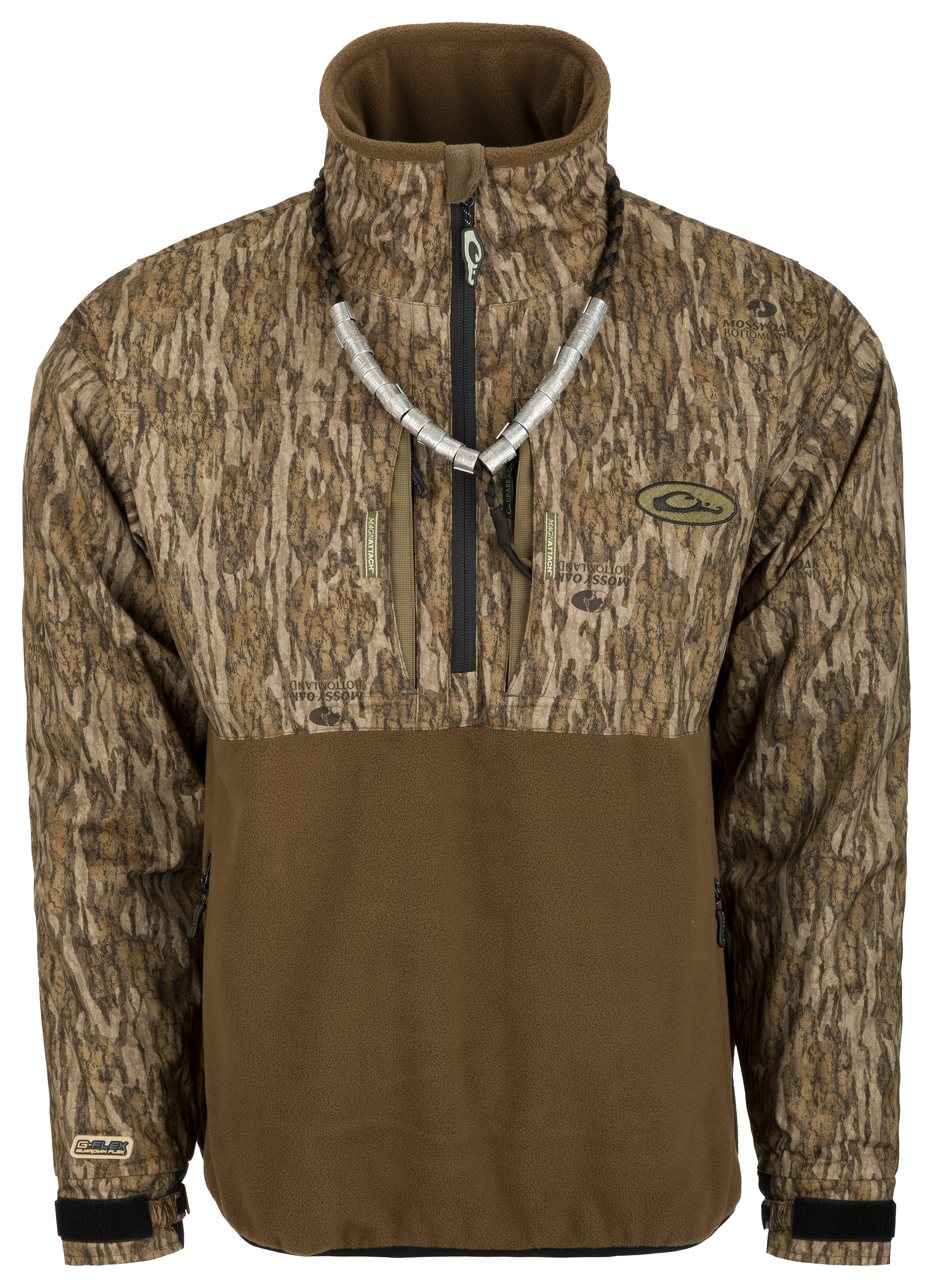 DRAKE Waterfowl MST Guardian Flex Eqwader Quarter-Zip Pullover for Men -Mossy Oak Bottomland
