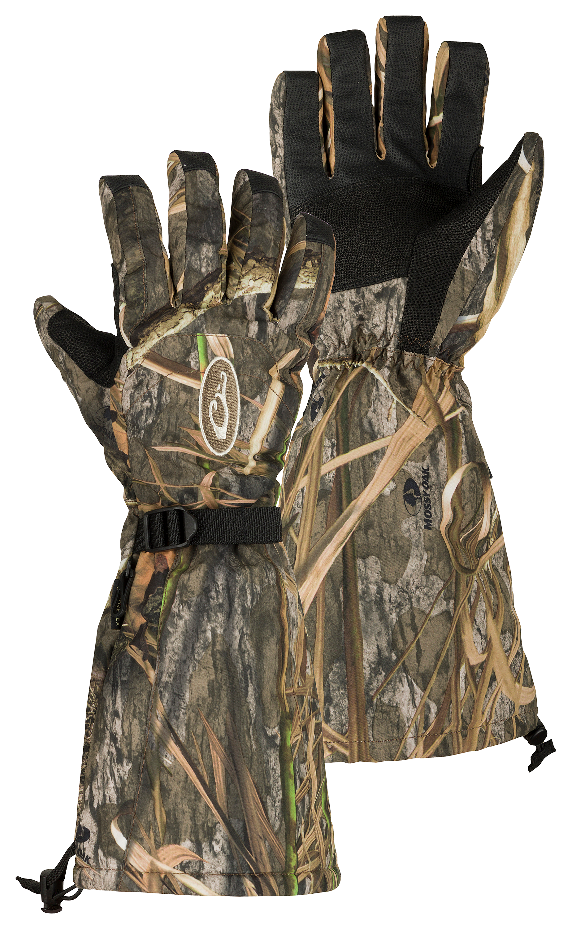 Image of Drake Waterfowl MST Refuge HS GORE-TEX Double-Duty Decoy Gloves for Men - Mossy Oak Shadow Grass Habitat - S