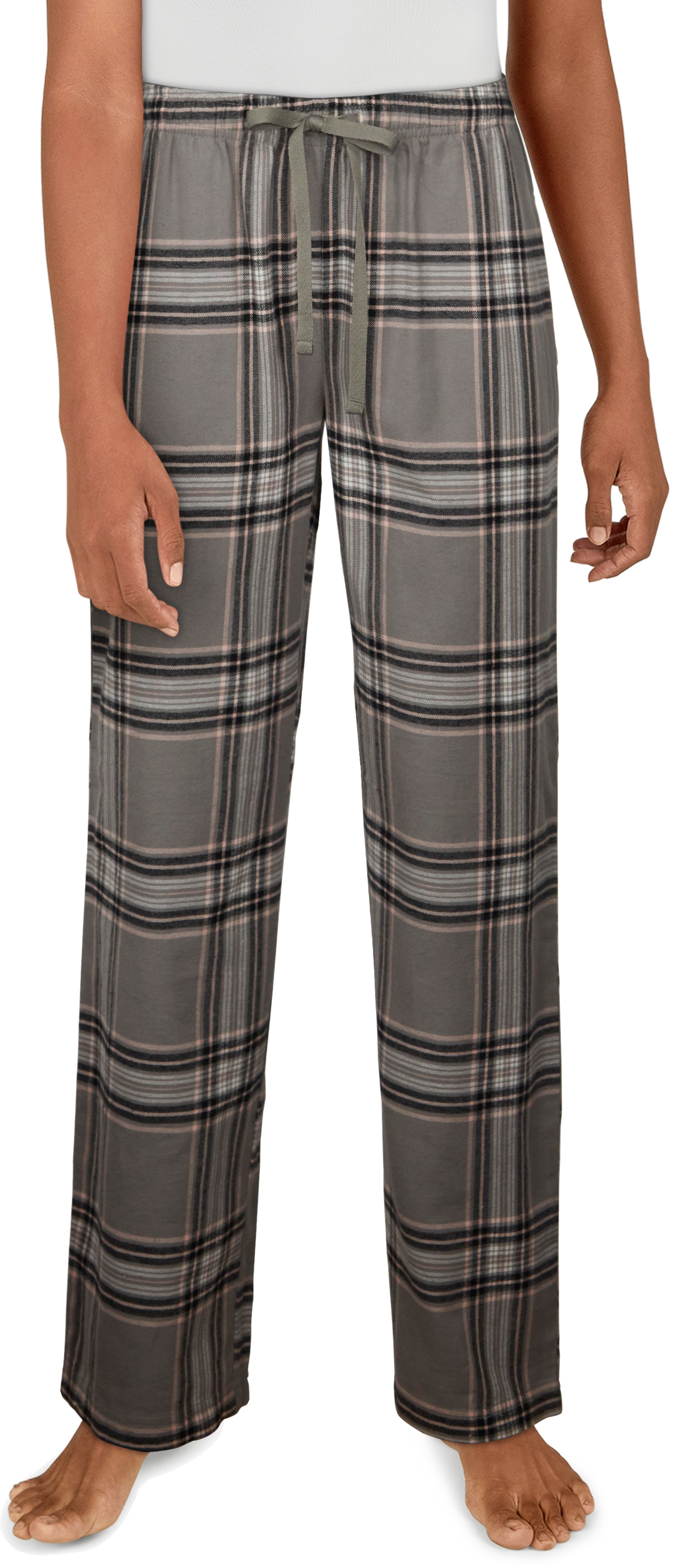 Natural Reflections Pajama Pants for Ladies - Neutral Gray Plaid - S product image