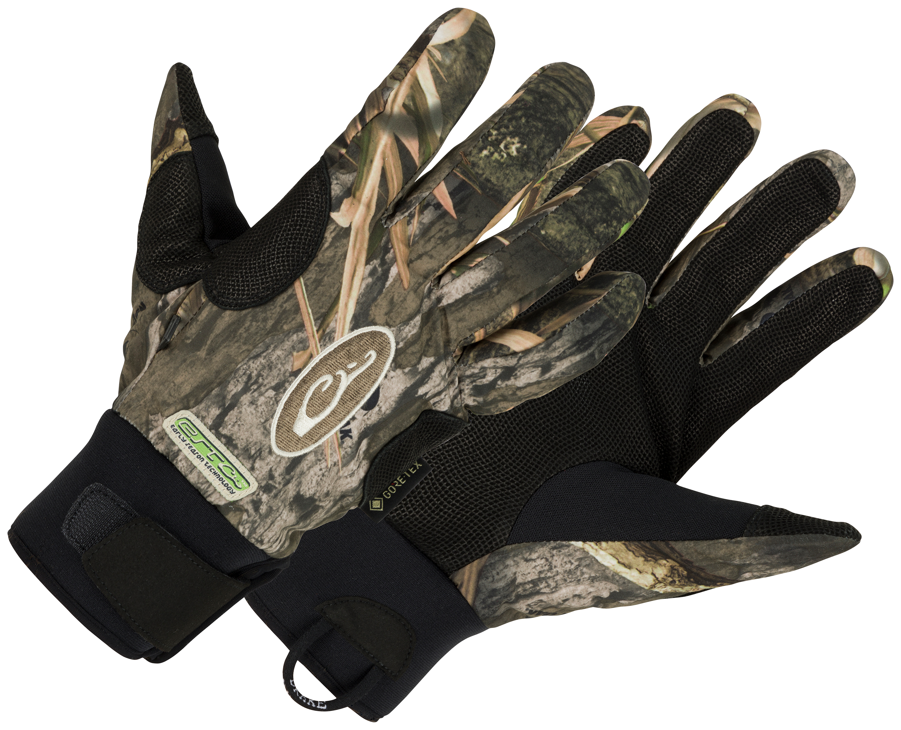 Image of Drake Waterfowl EST Refuge HS GORE-TEX Gloves for Men - Mossy Oak Shadow Grass Habitat - 2XL