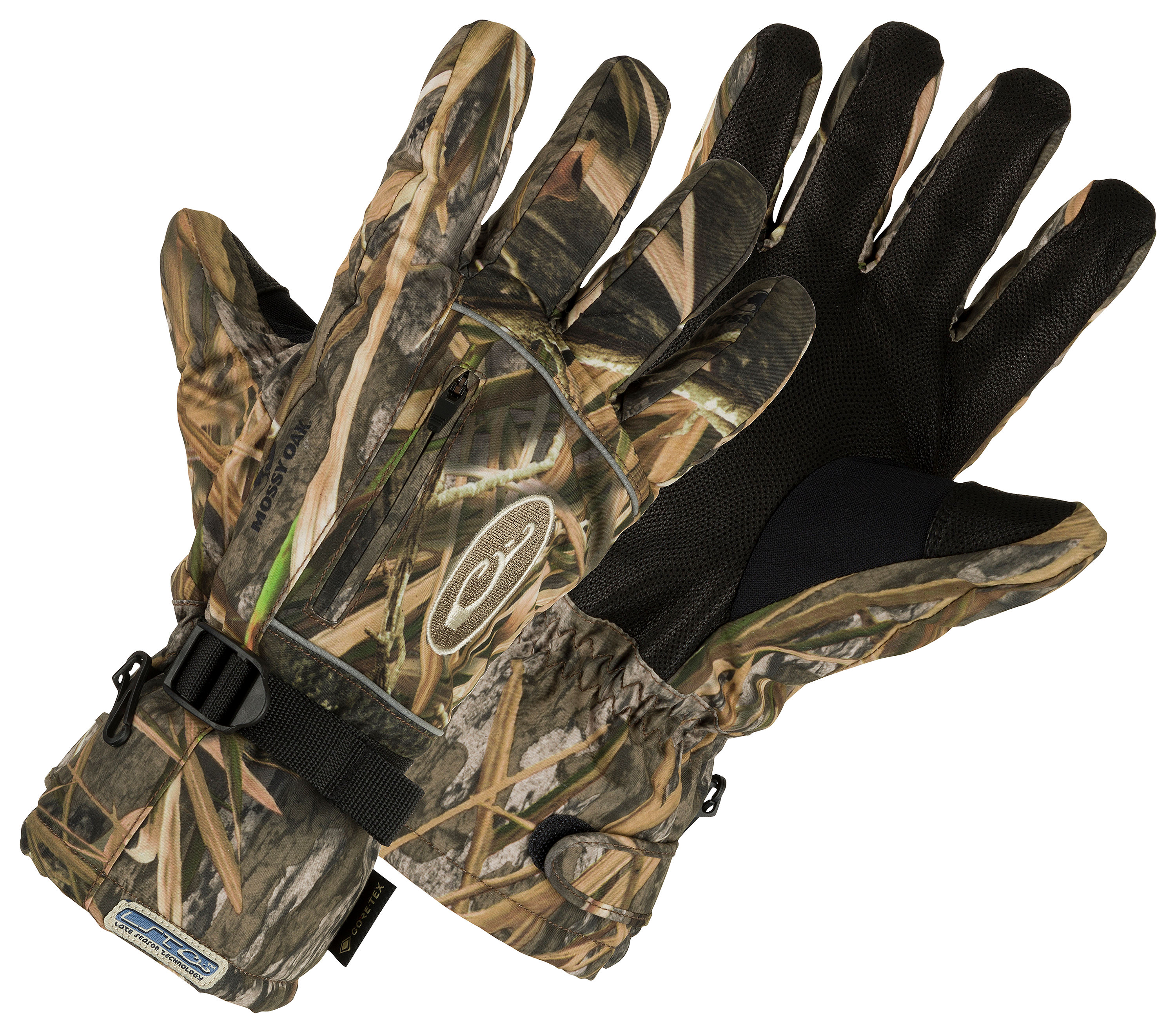 Image of Drake Waterfowl LST Refuge HS GORE-TEX Gloves for Men - Mossy Oak Shadow Grass Habitat - 2XL