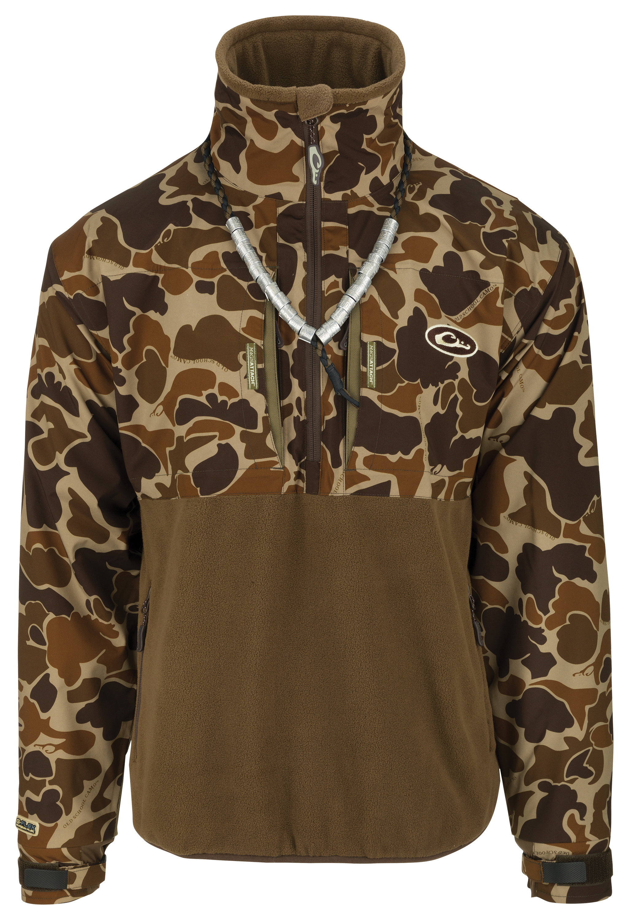 DRAKE Waterfowl MST Guardian Flex Eqwader Quarter-Zip Pullover for Men -Old School Camo