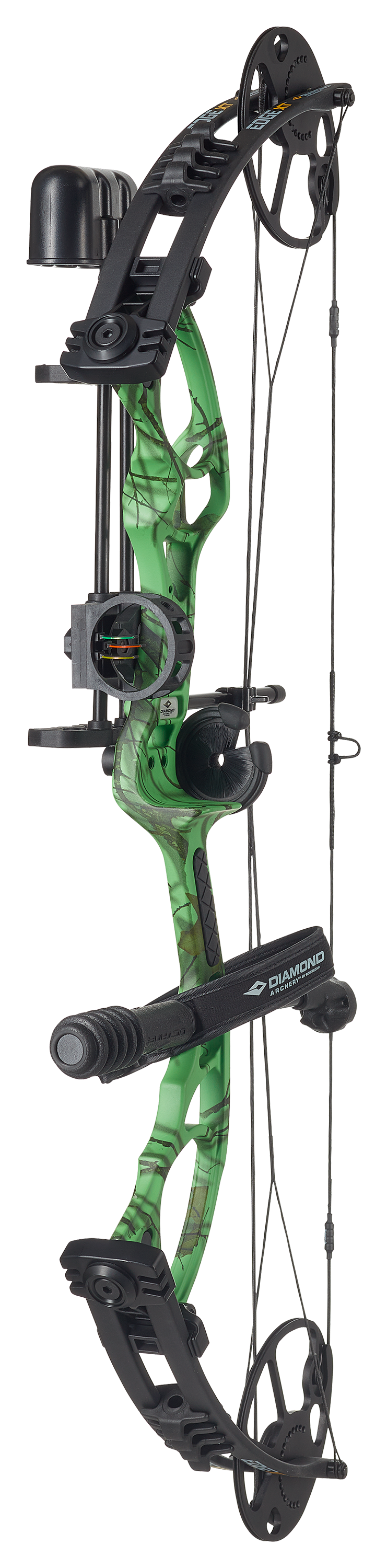 Image of Diamond by Bowtech Edge XT Compound Bow Package - Left Hand - Mossy Oak Country Roots Neon Green