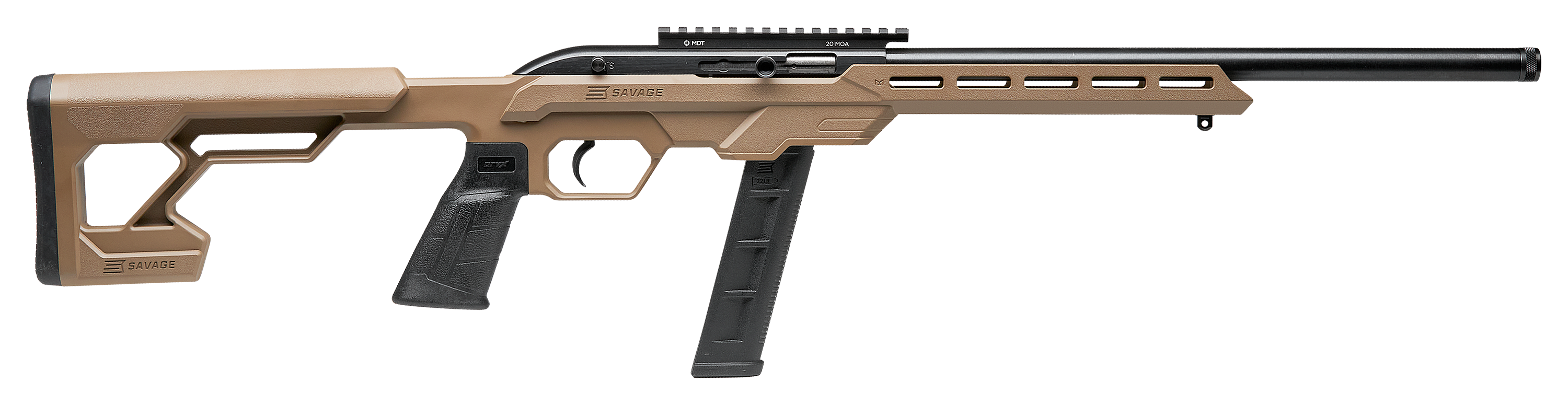 Image of Savage Arms 64 Precision Semi-Auto Rimfire Rifle - .22 LR - Flat Dark Earth Synthetic - 20 + 1