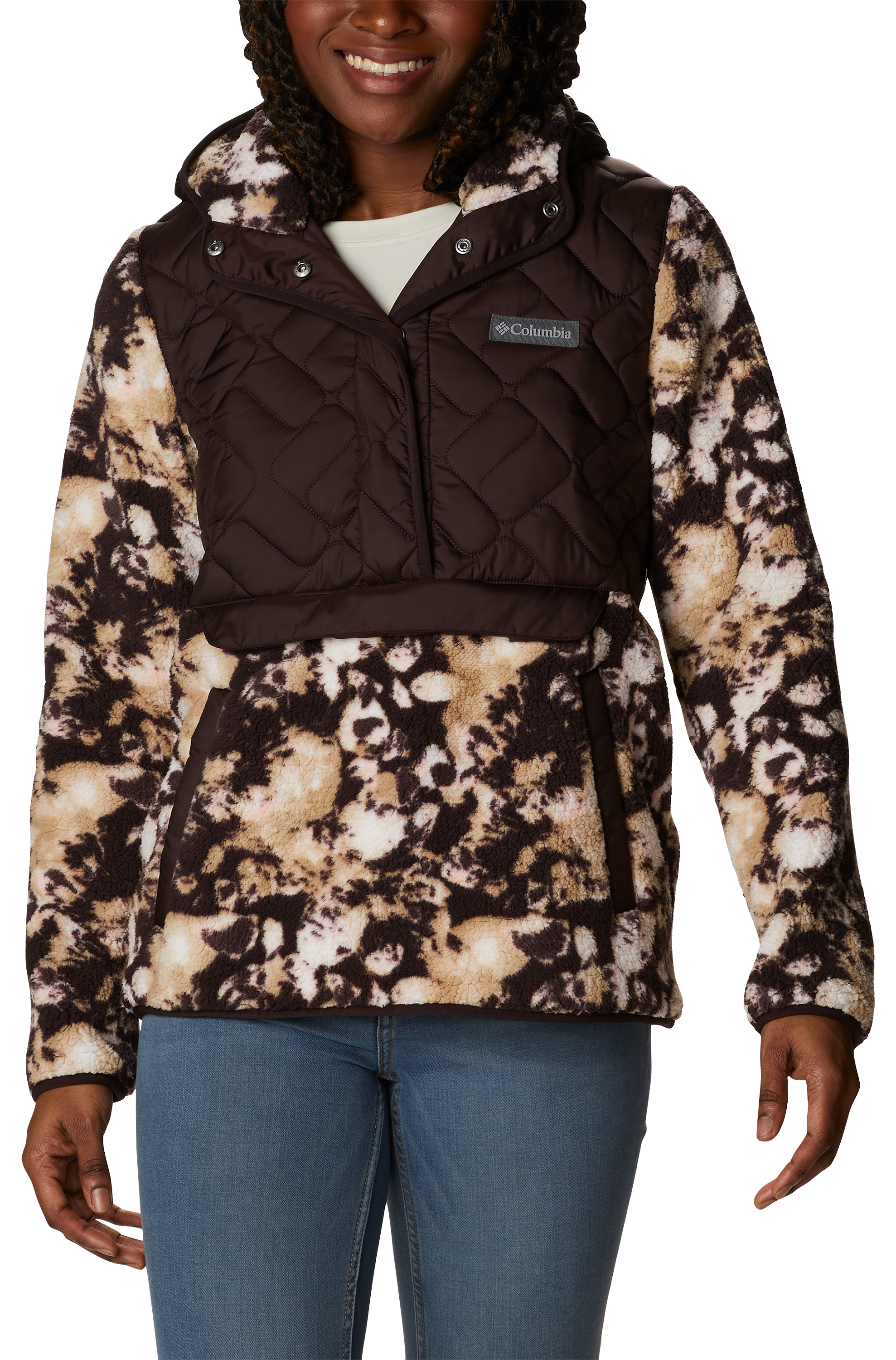 COLUMBIA Sweet View Hooded Fleece Long-Sleeve Pullover for Ladies