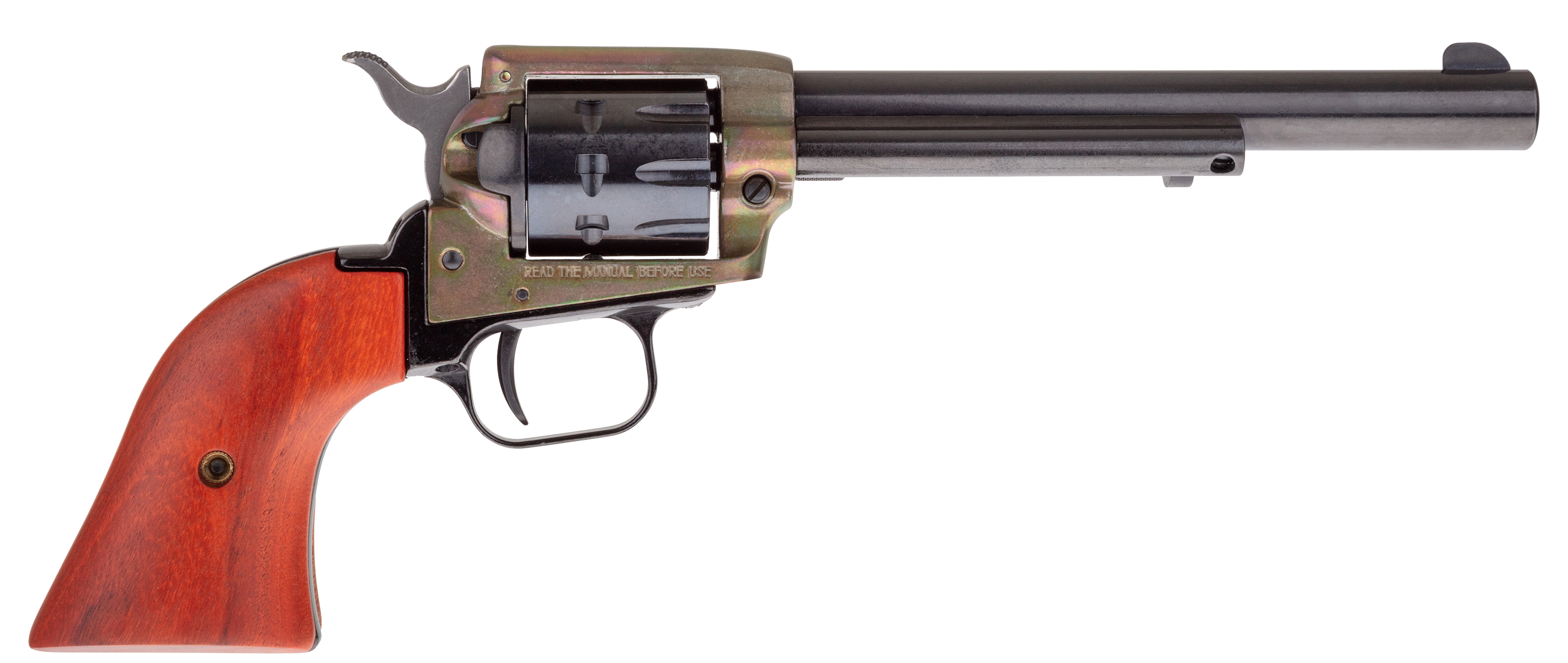 Image of Heritage Rough Rider Single-Action Simulated Case Hardened Rimfire Revolver with Cocobolo Grips