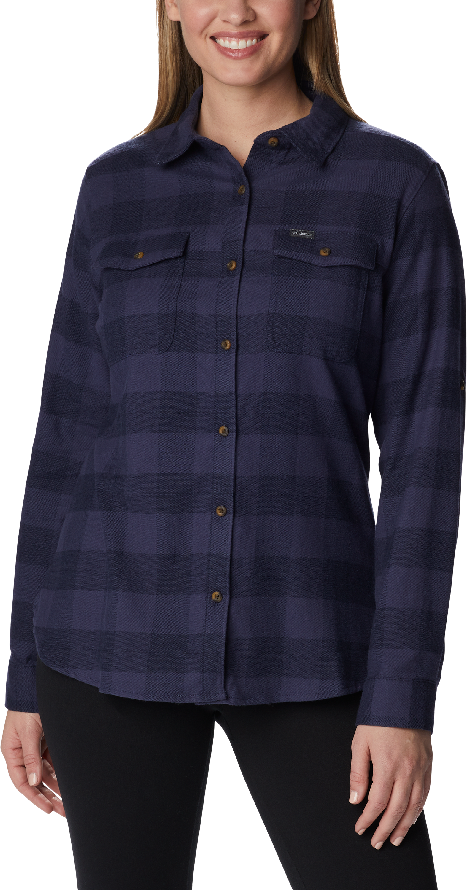 COLUMBIA Pine Street Stretch Long-Sleeve Flannel Shirt for Ladies