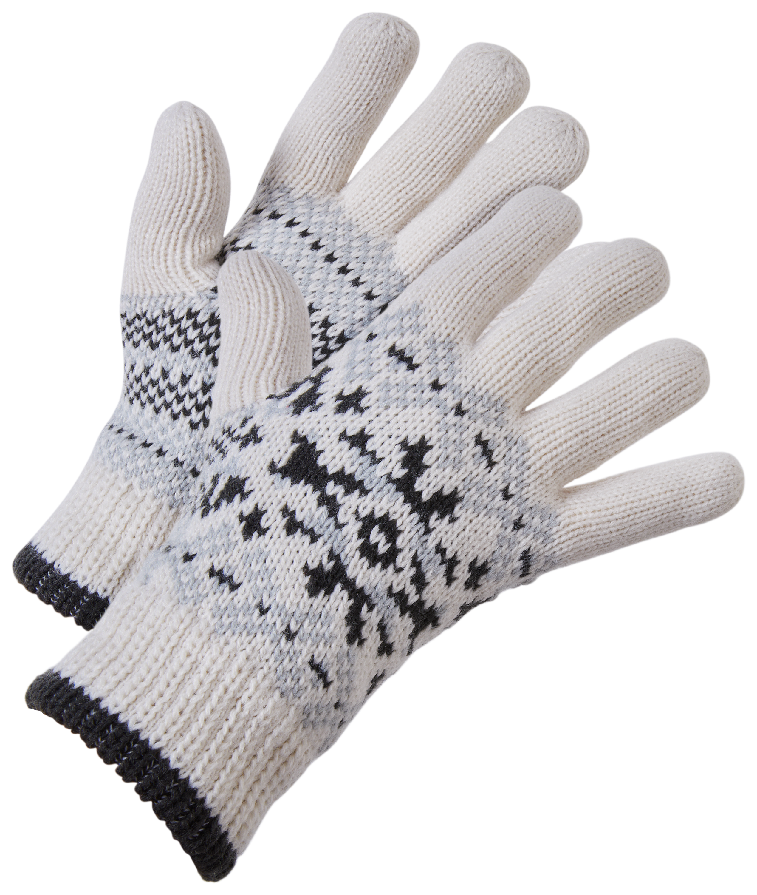 Image of Heat Holders Judith Fairisle Gloves for Ladies - Buttercream - L/XL