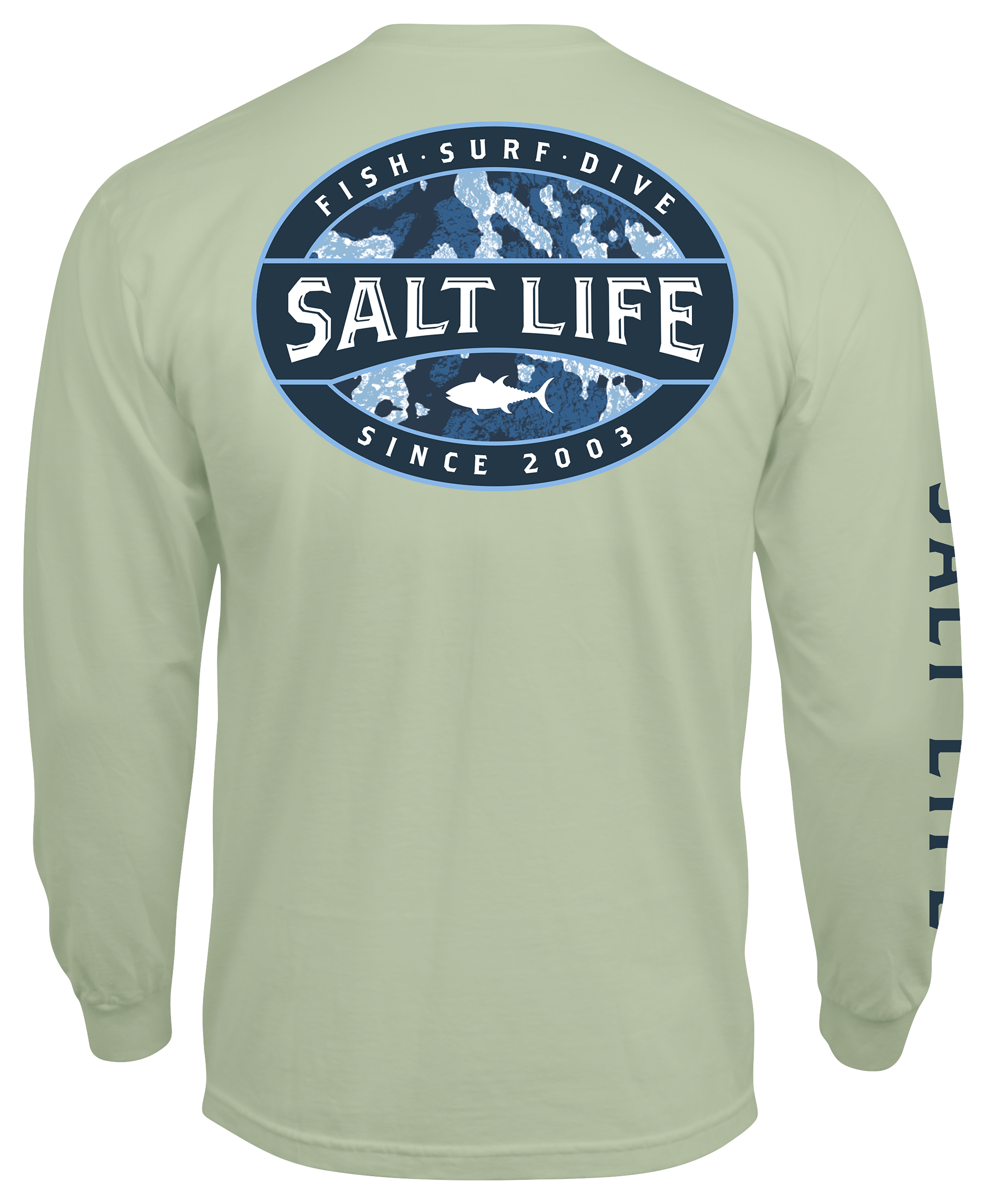 Salt Life Men's Atlas Badge Long Sleeve Crew Neck Tee