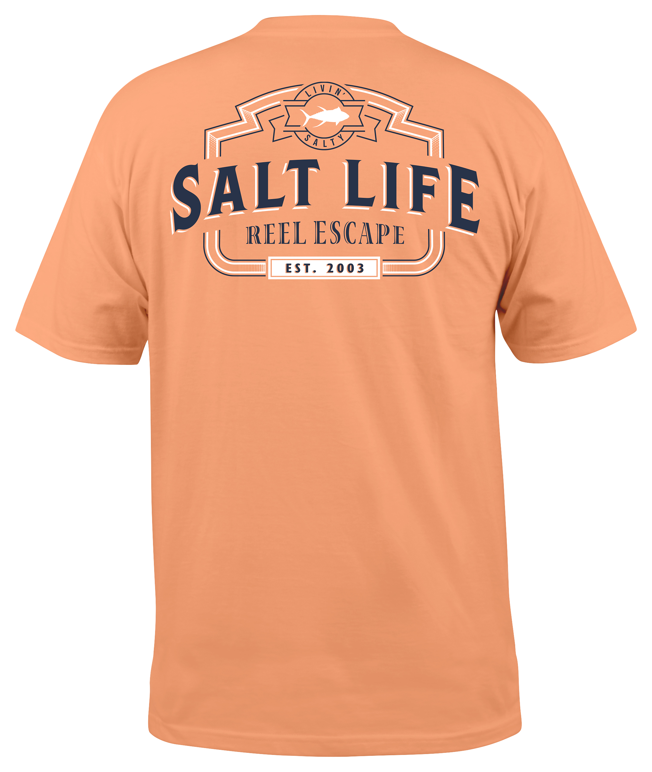 Salt Life Men's Short Sleeve Reel Livin' Graphic T-Shirt, Blue, 2XL, Cotton